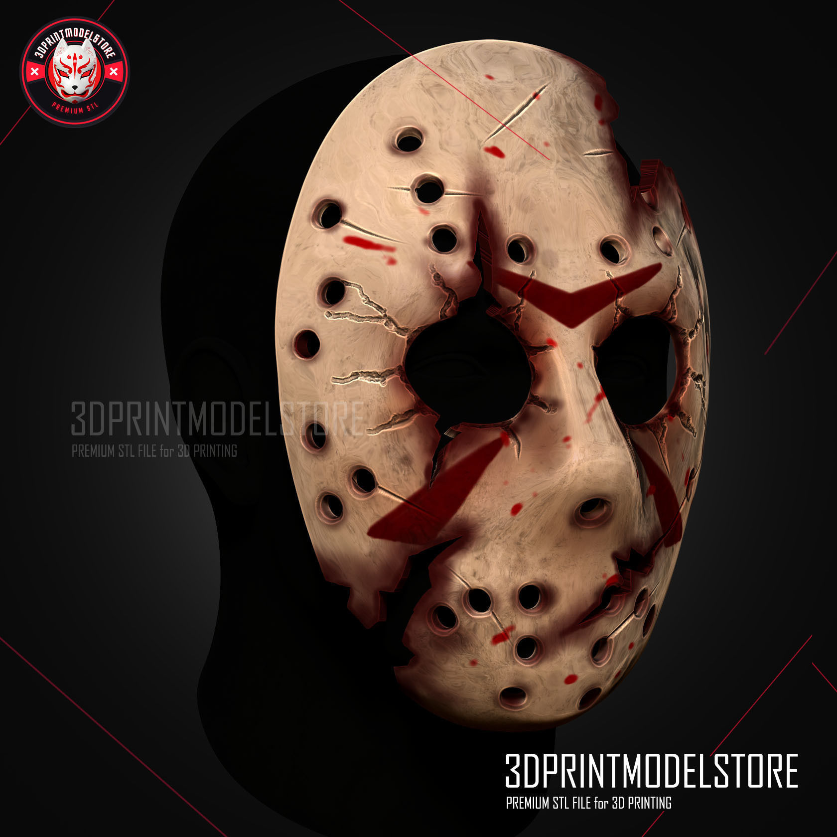 Jason Mask Friday The 13th - Horror Halloween Cosplay 3D print model_1