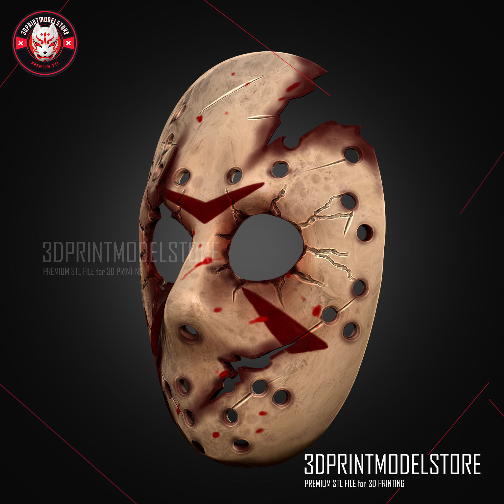 Jason Mask Friday The 13th - Horror Halloween Cosplay 3D print model_3
