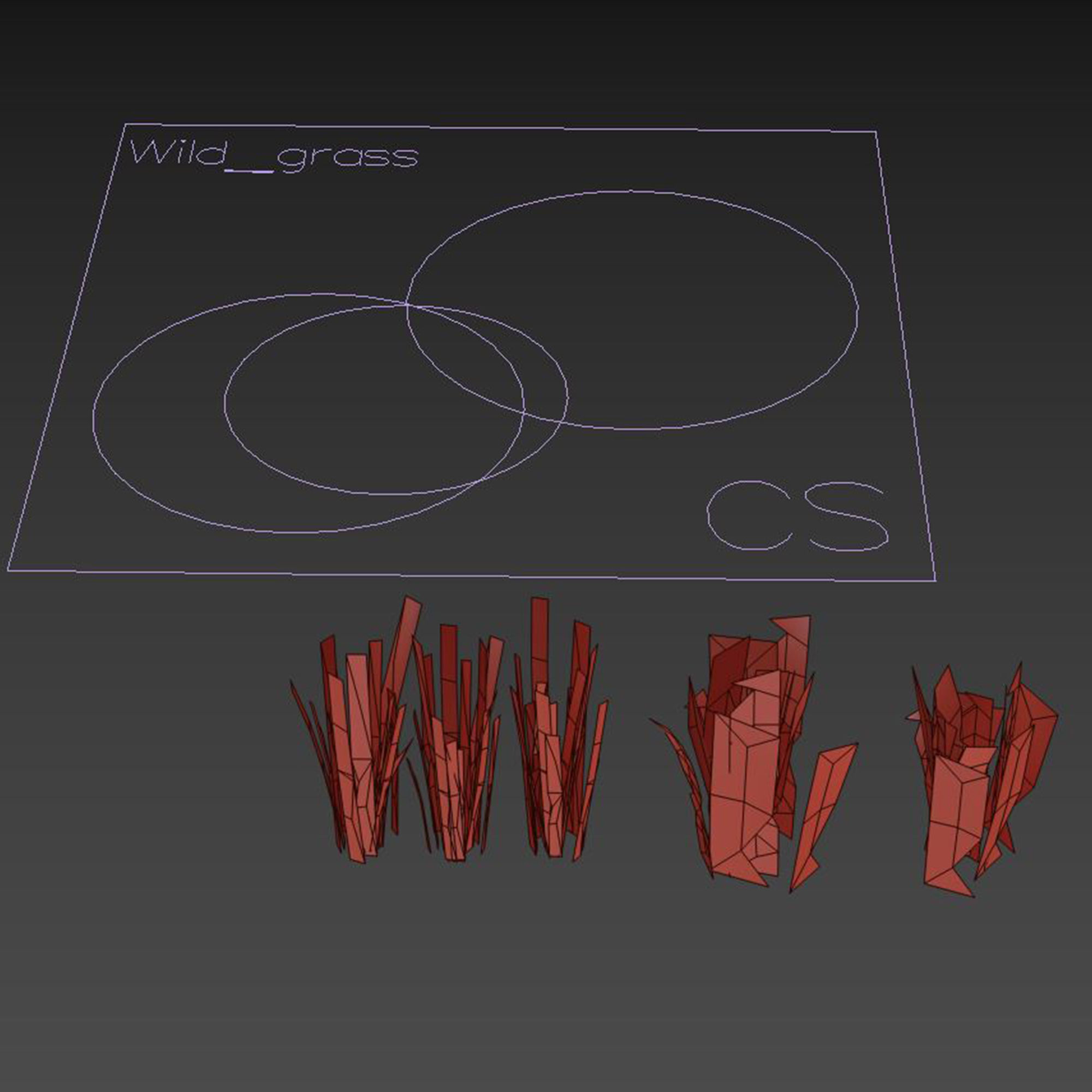 Wild Grass 3D model_2
