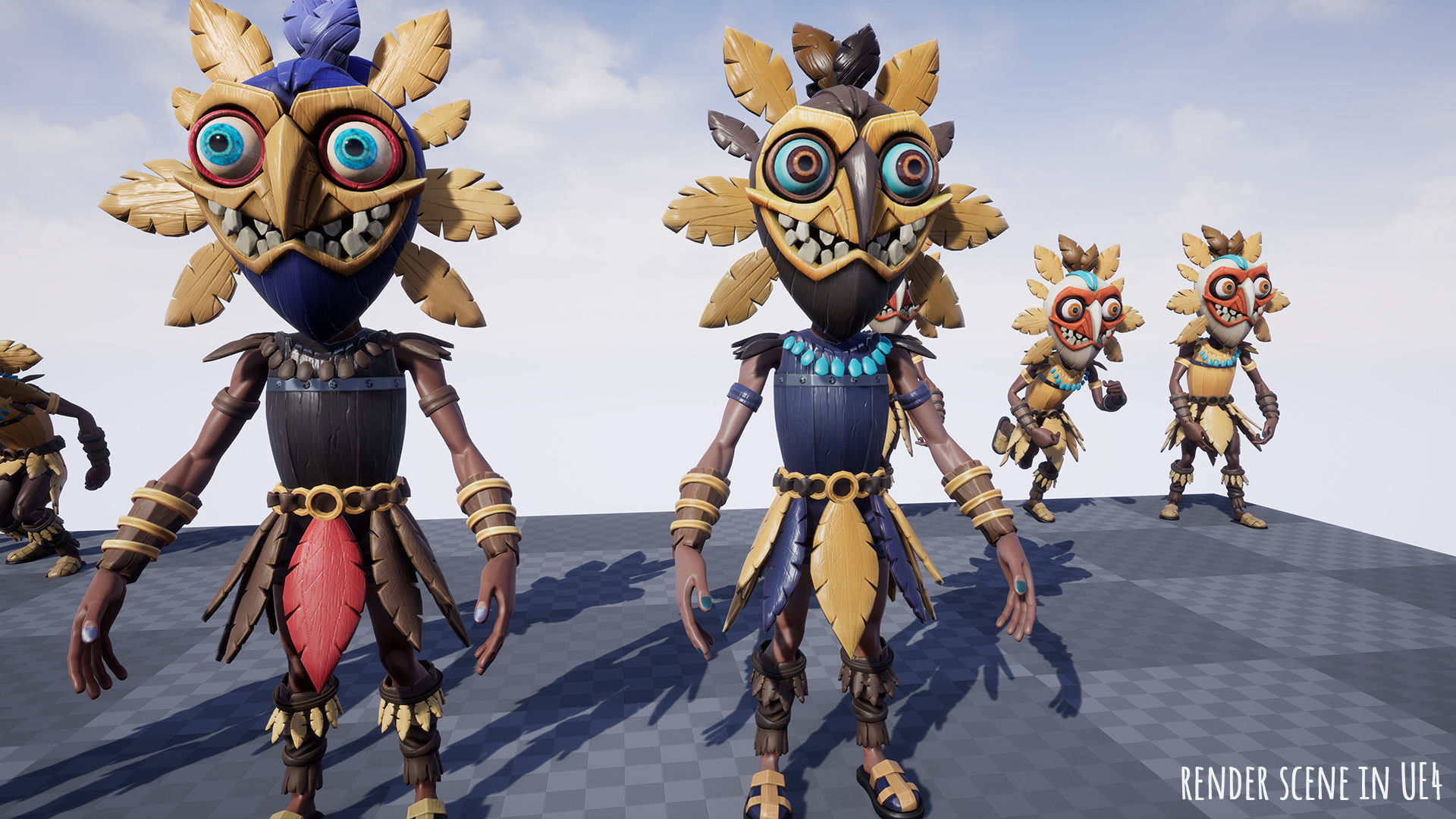Stylized Character Druid 6 Low-poly 3D model_17