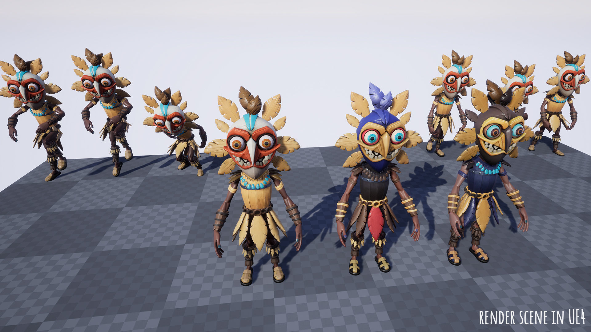 Stylized Character Druid 6 Low-poly 3D model_15