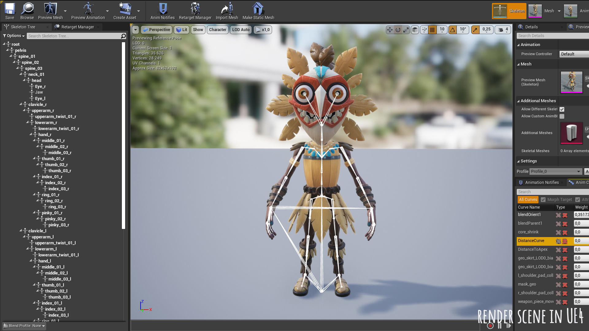 Stylized Character Druid 6 Low-poly 3D model_19