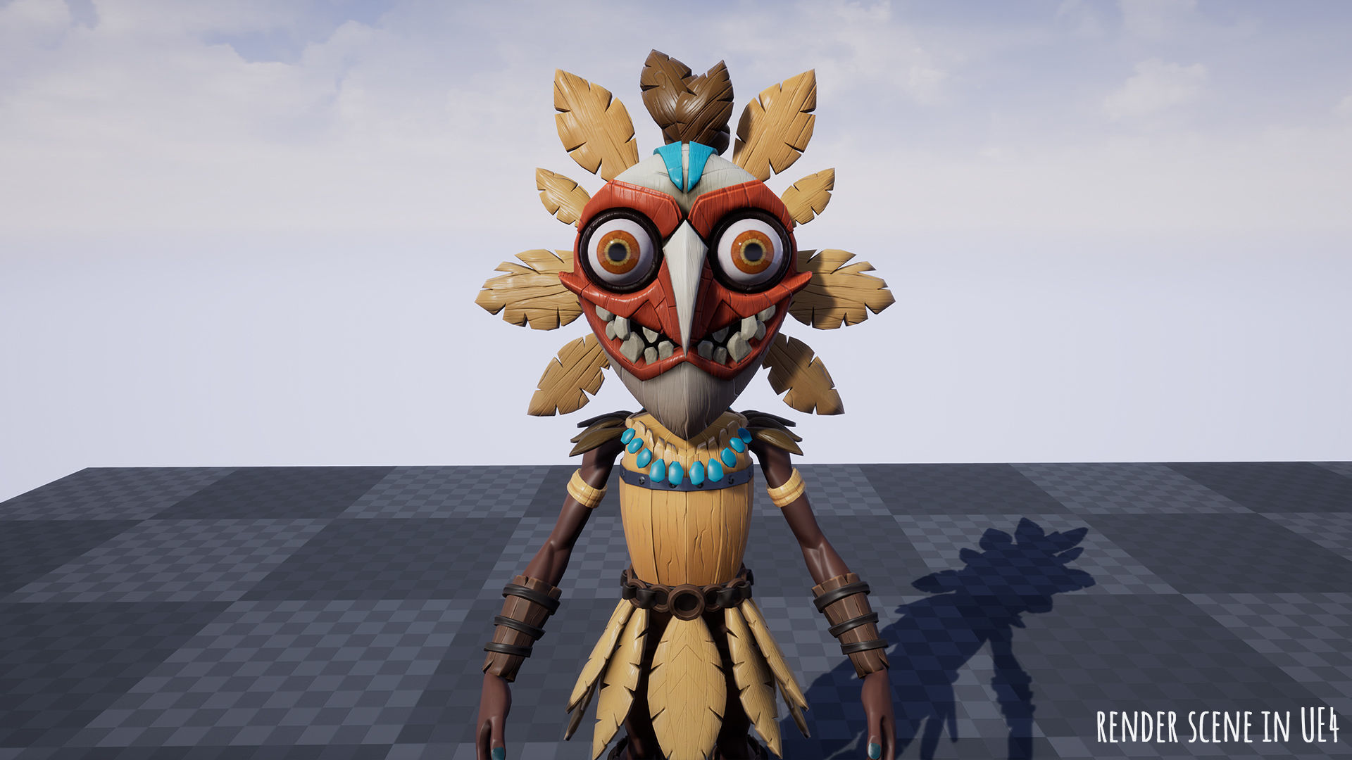 Stylized Character Druid 6 Low-poly 3D model_21