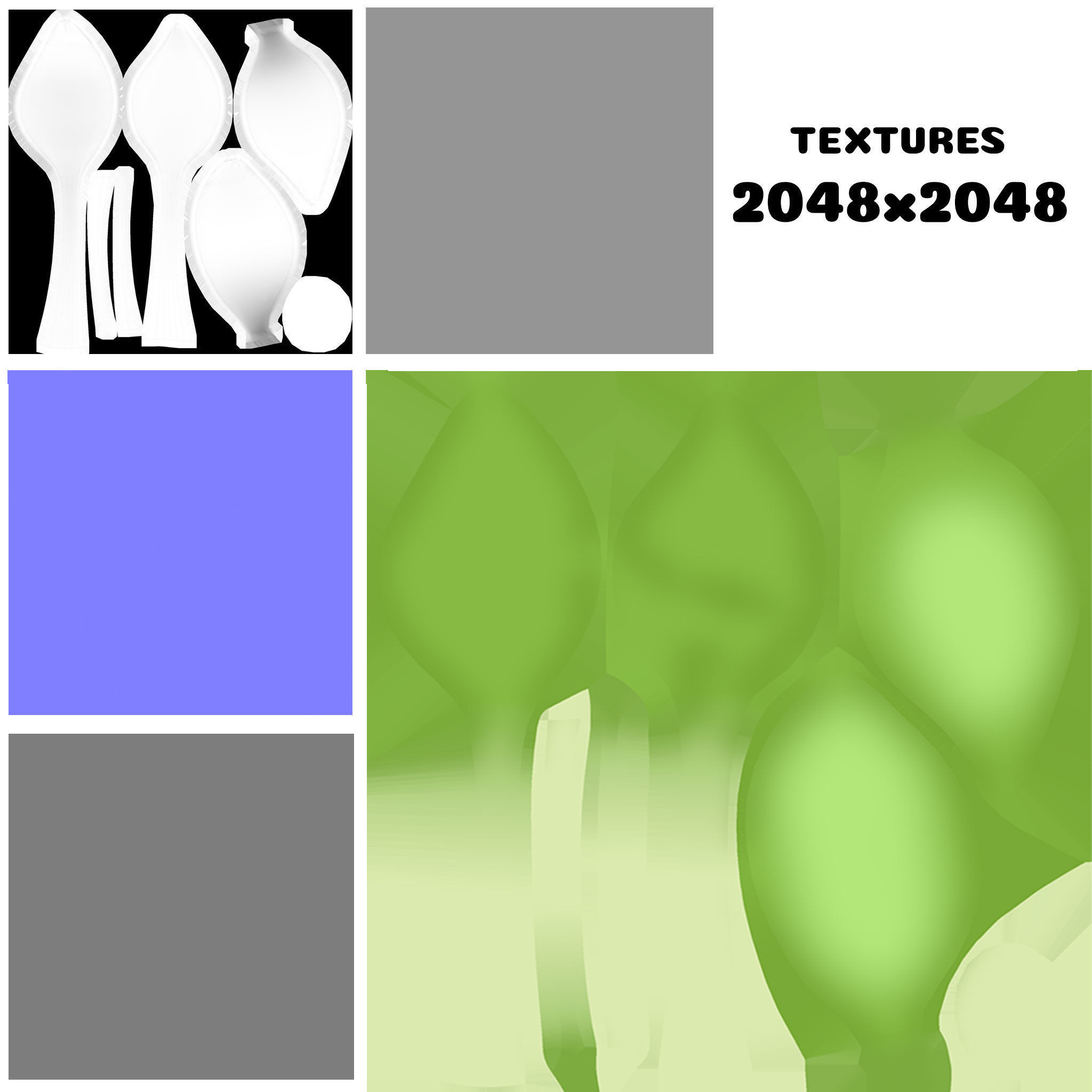 Prop32 Plant Sprout Low-poly 3D model_16