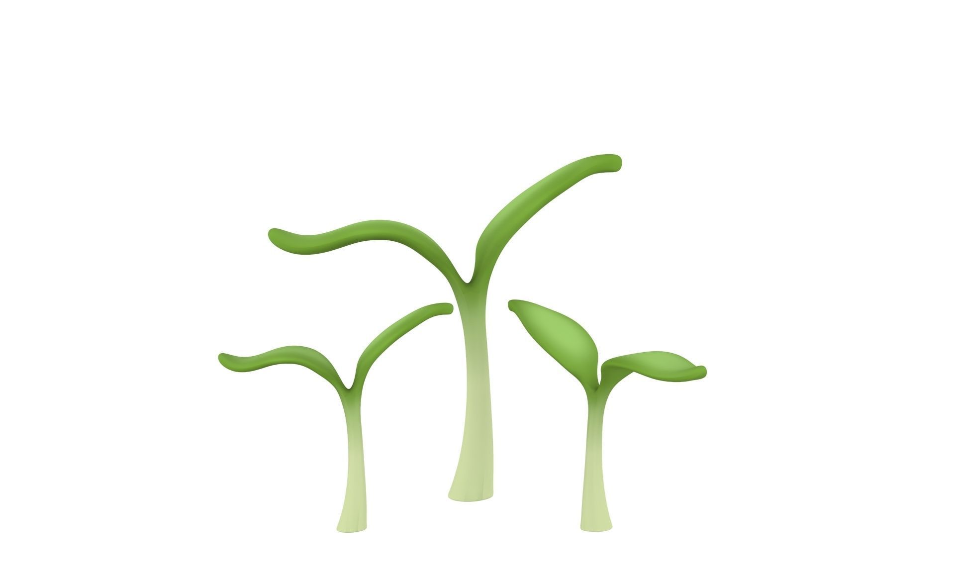 Prop32 Plant Sprout Low-poly 3D model_1