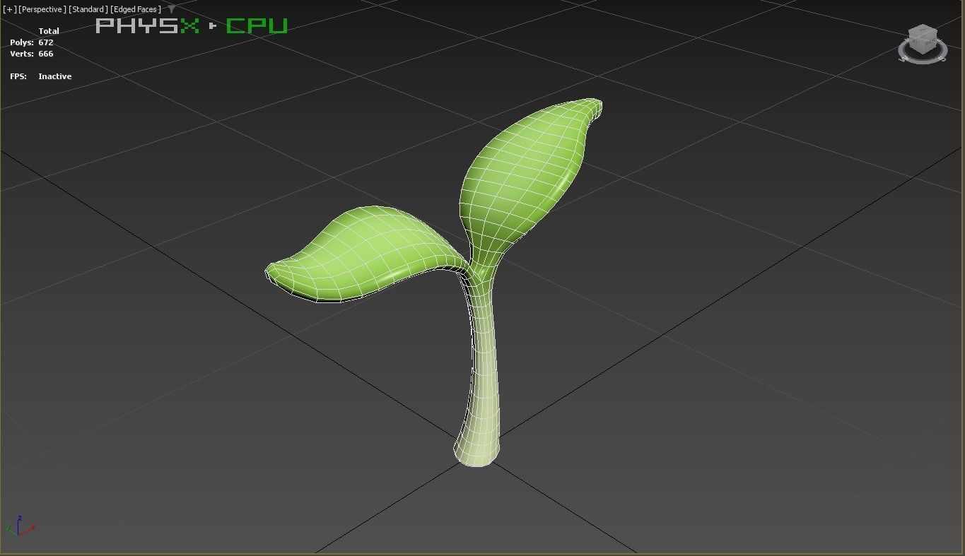 Prop32 Plant Sprout Low-poly 3D model_5
