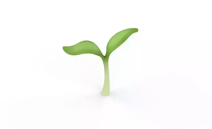 Prop32 Plant Sprout Low-poly 3D model
