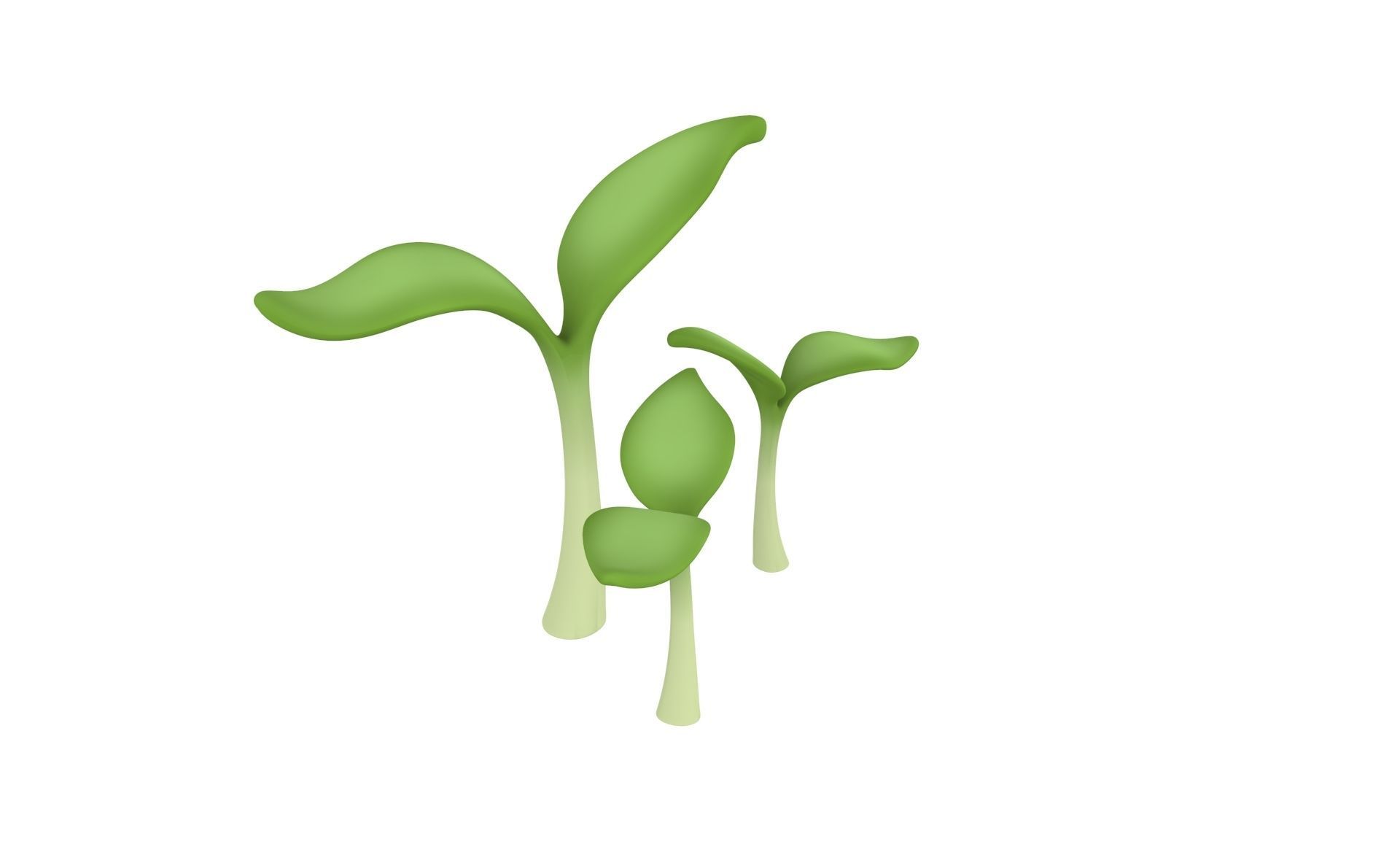 Prop32 Plant Sprout Low-poly 3D model_2