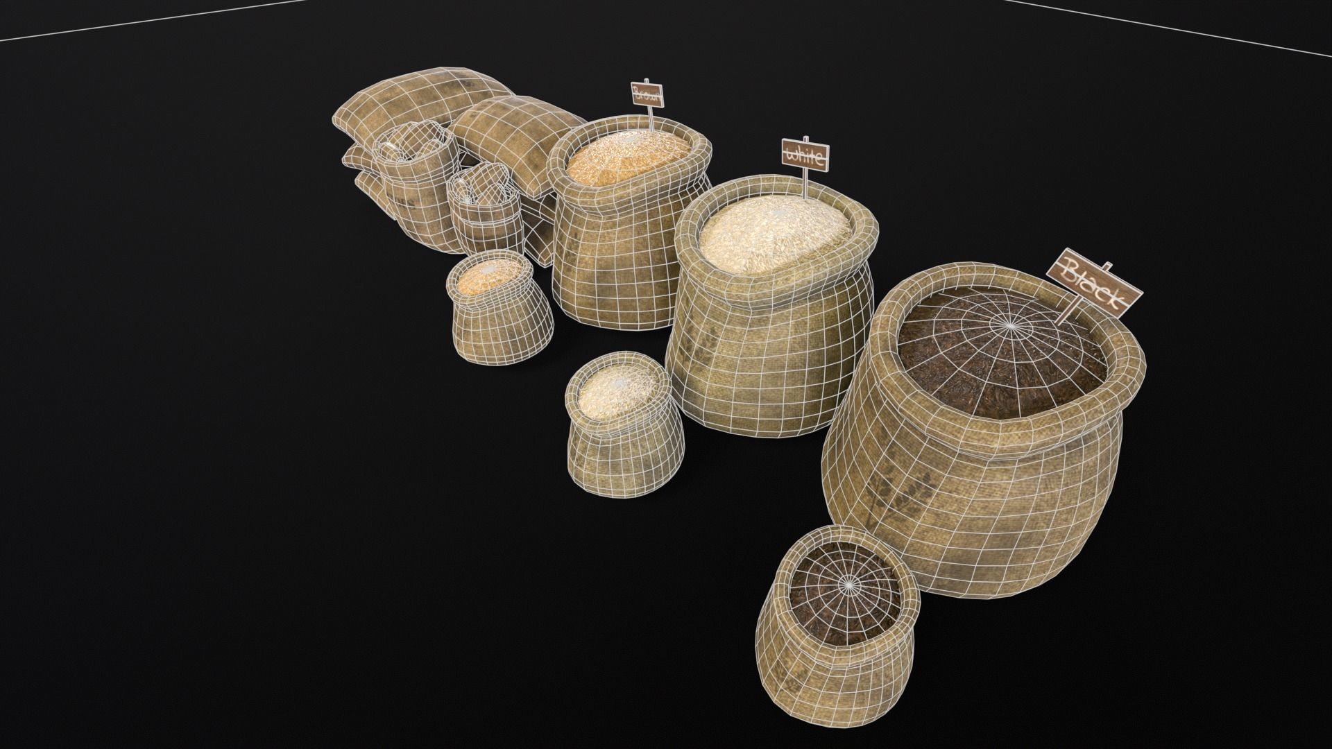 Potato and Rice Sacks 3D Model Collection_15