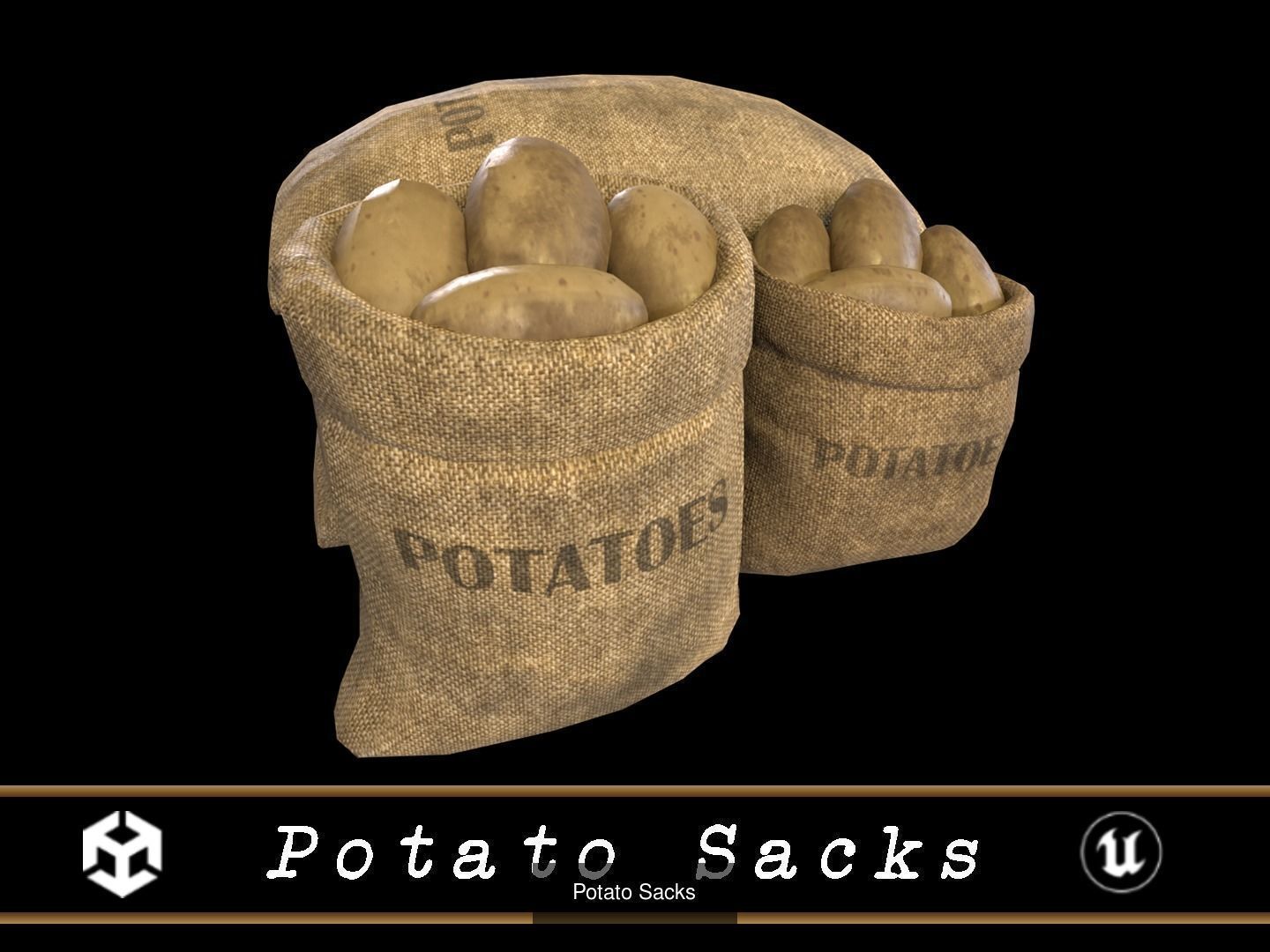 Potato and Rice Sacks 3D Model Collection_5