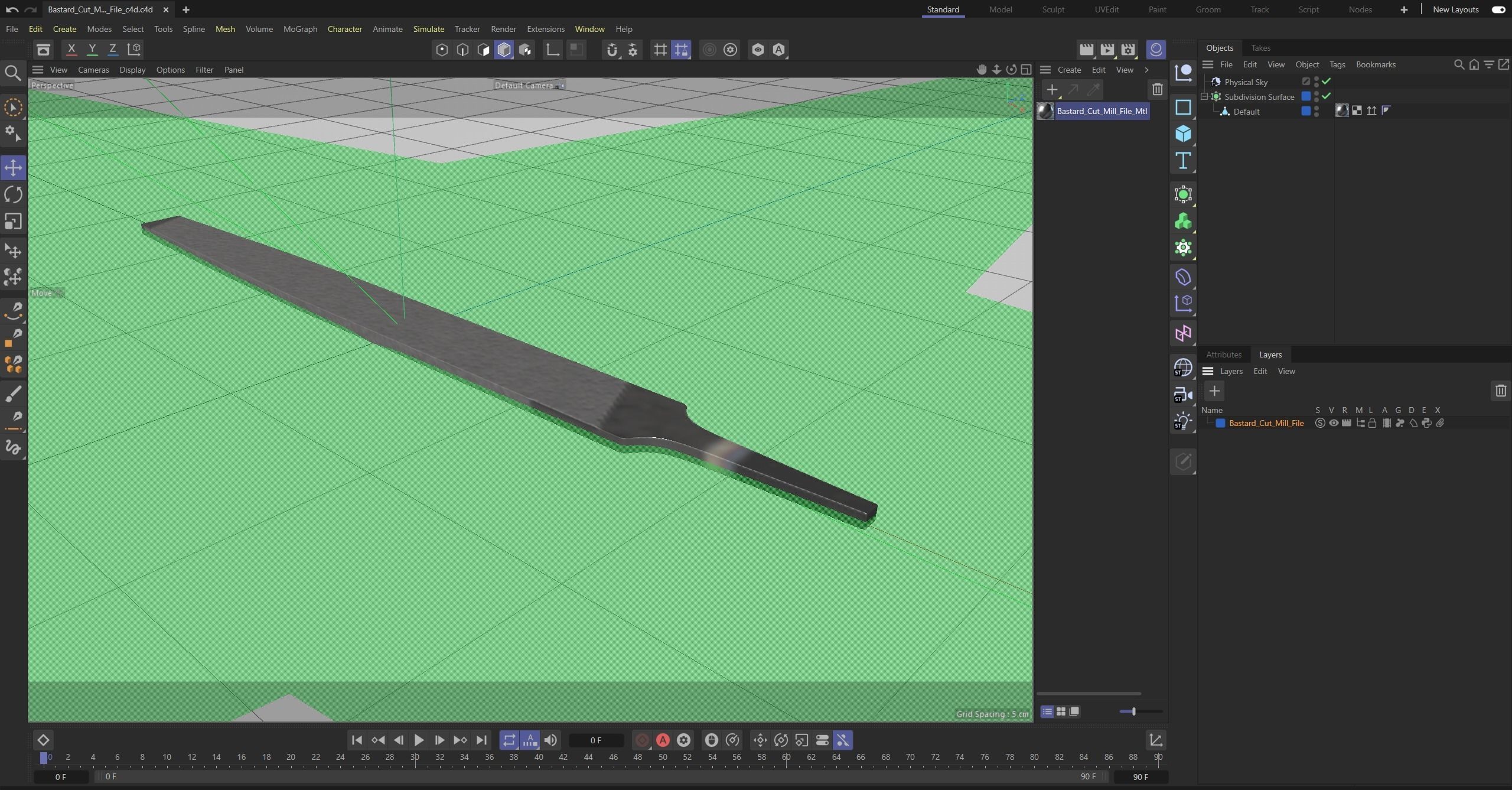 10 Bastard Cut Mill File 10MA Low-poly 3D model_31