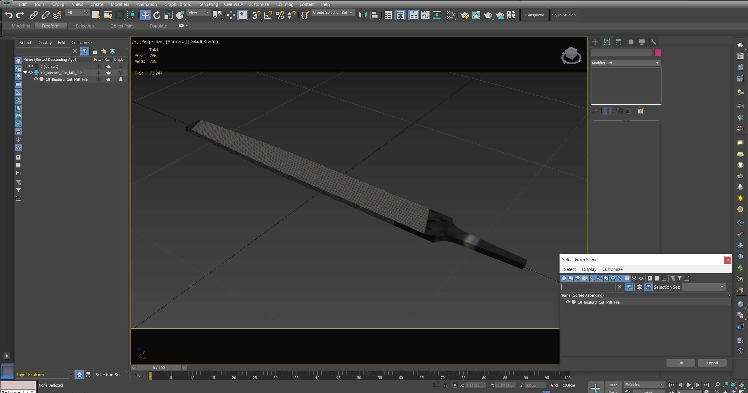 10 Bastard Cut Mill File 10MA Low-poly 3D model_27