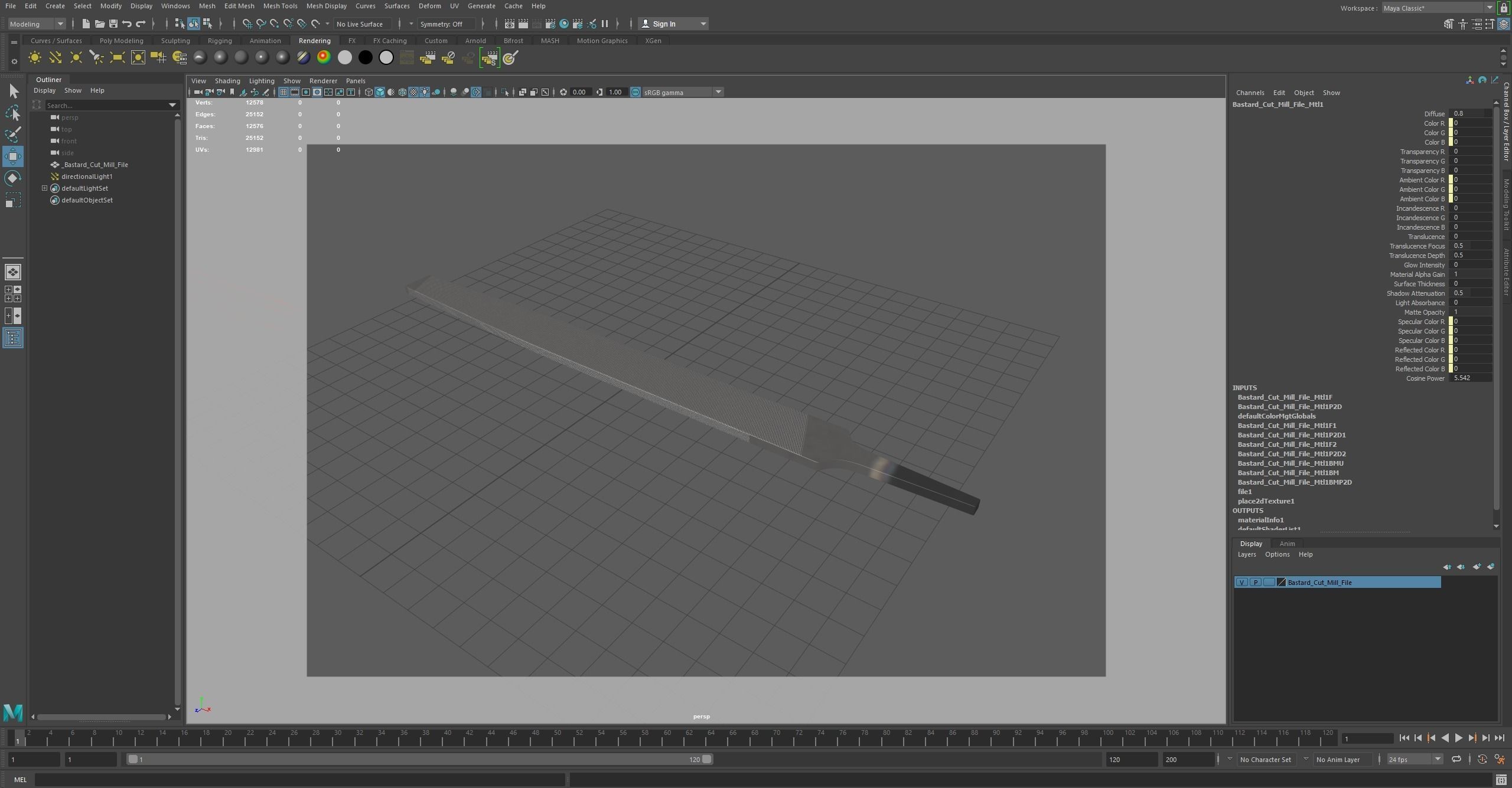 10 Bastard Cut Mill File 10MA Low-poly 3D model_29
