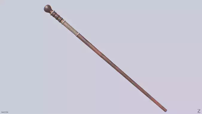 Baston Low-poly 3D model