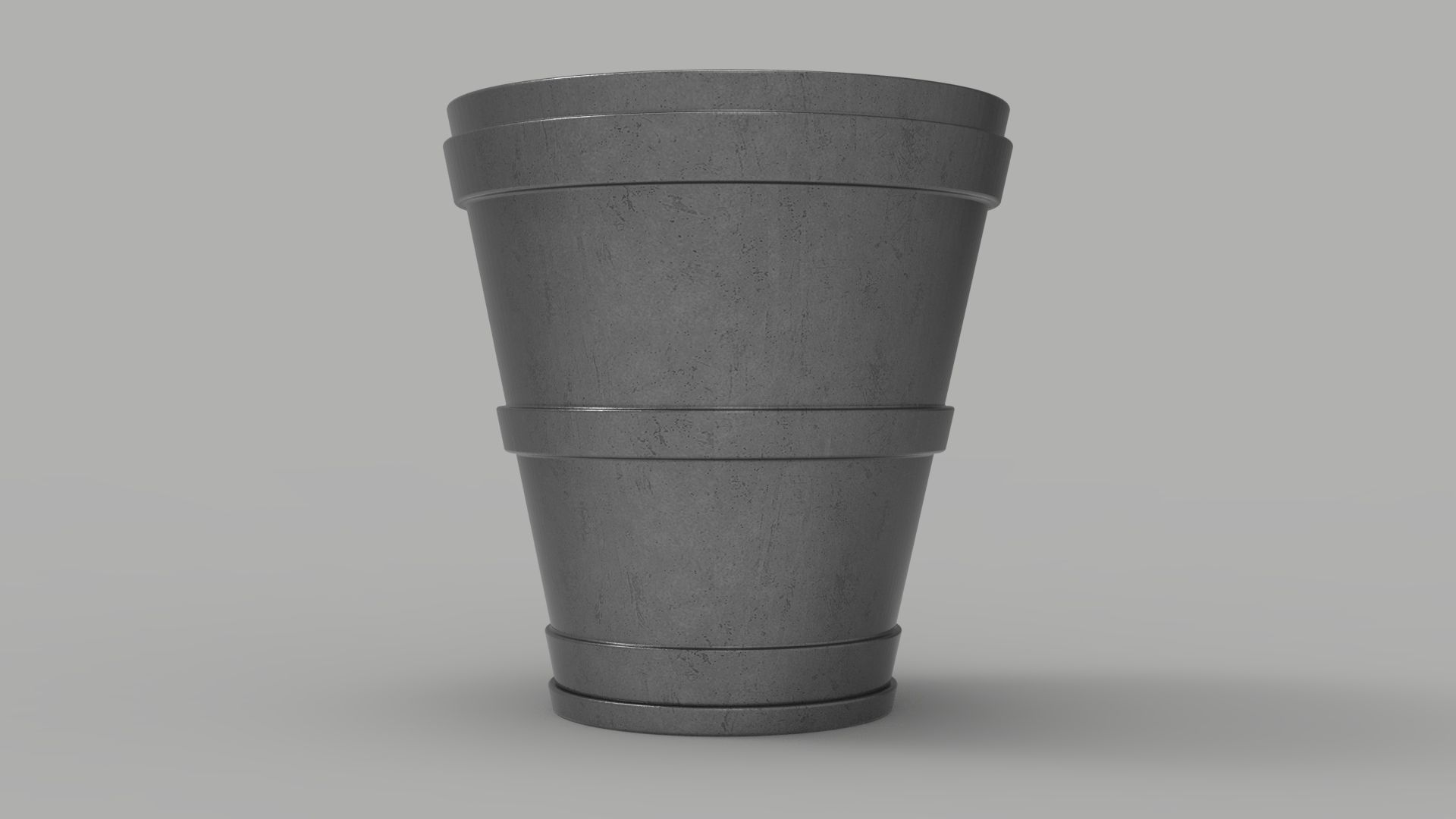 Steel Bucket Low-poly 3D model_1