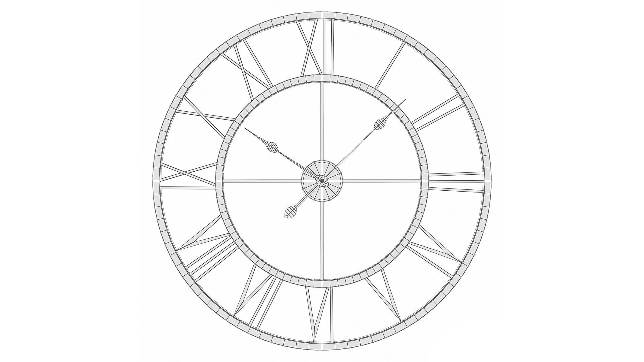 Balliol Wall Clock 3D model_3