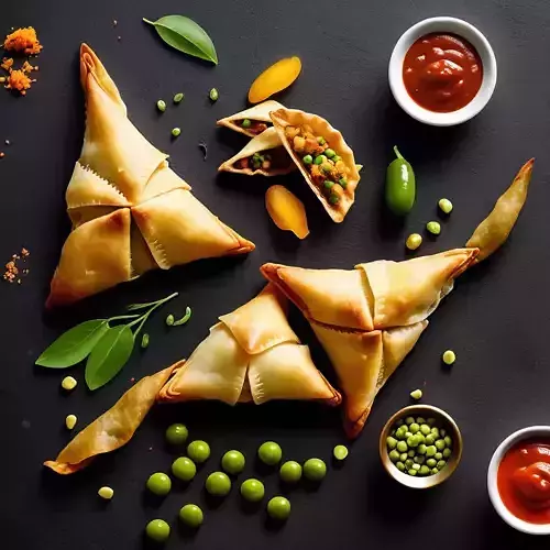 Vegetable Samosas Low-poly 3D model