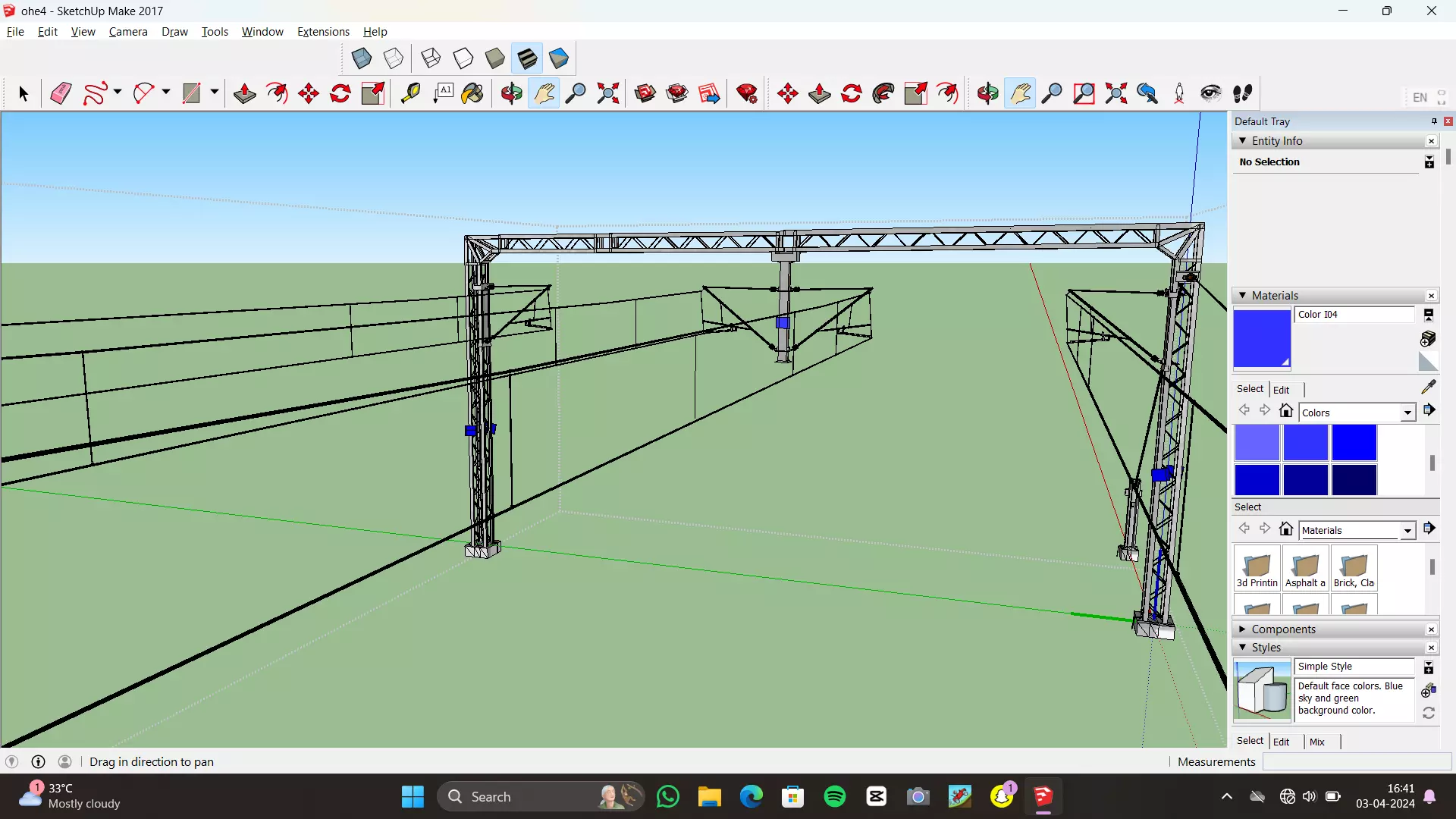indian railways ohe 4 tracks Free low-poly 3D model