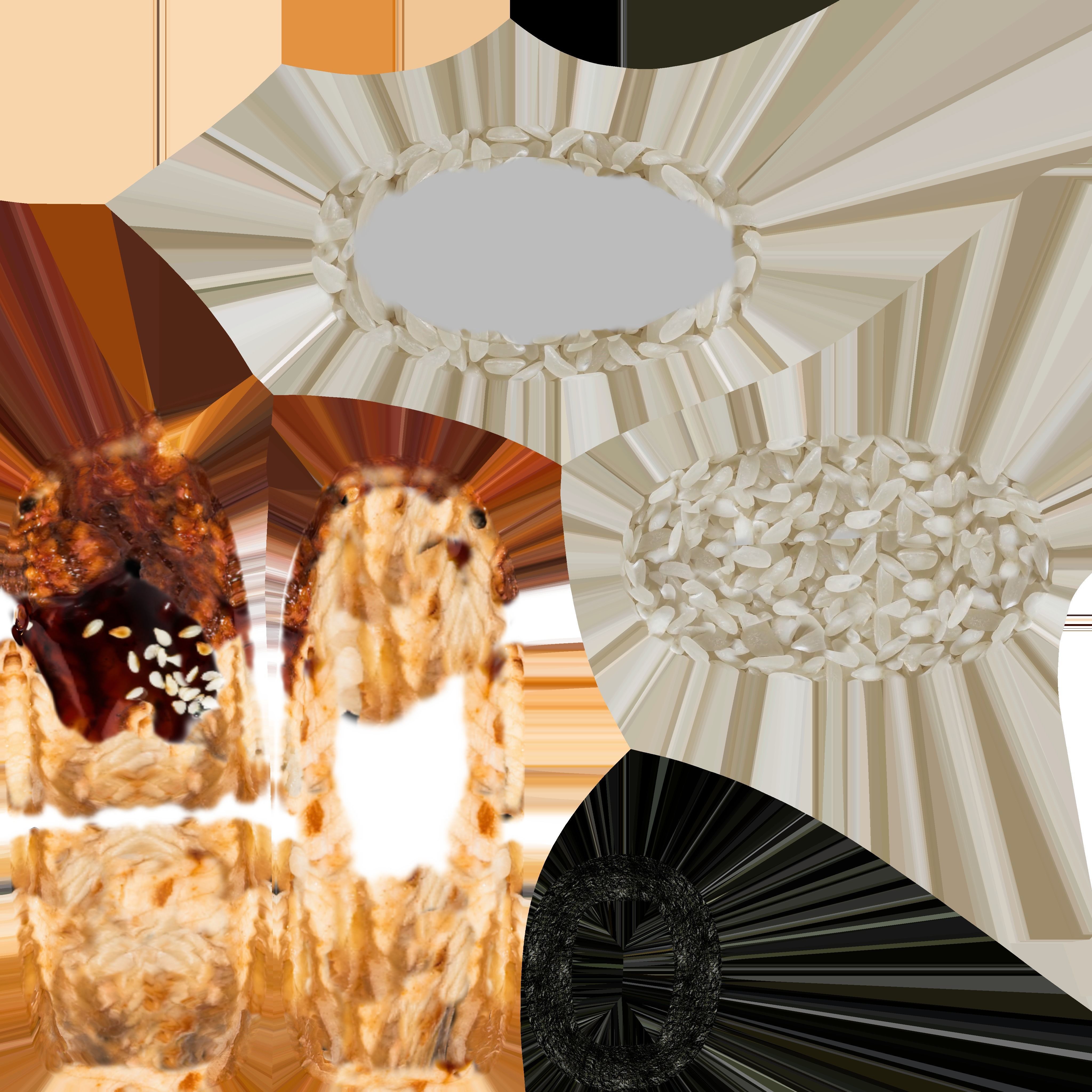 Piece of sushi Low-poly 3D model_2