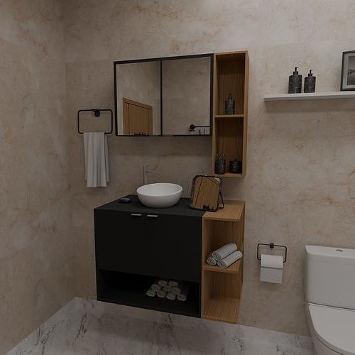 Bathroom cabinet 3D model