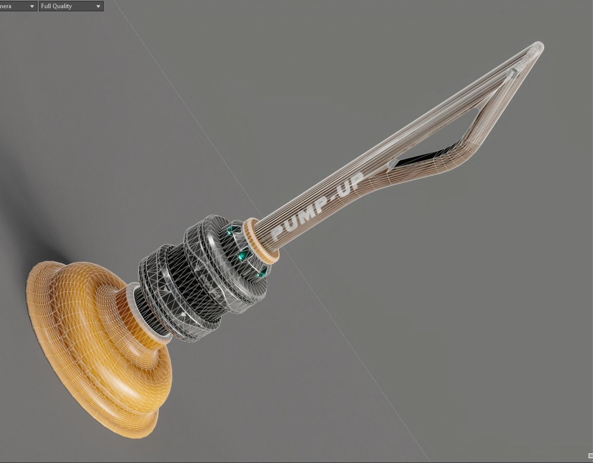 Sci-fi Pump Grenade PBR Low-poly 3D model_10