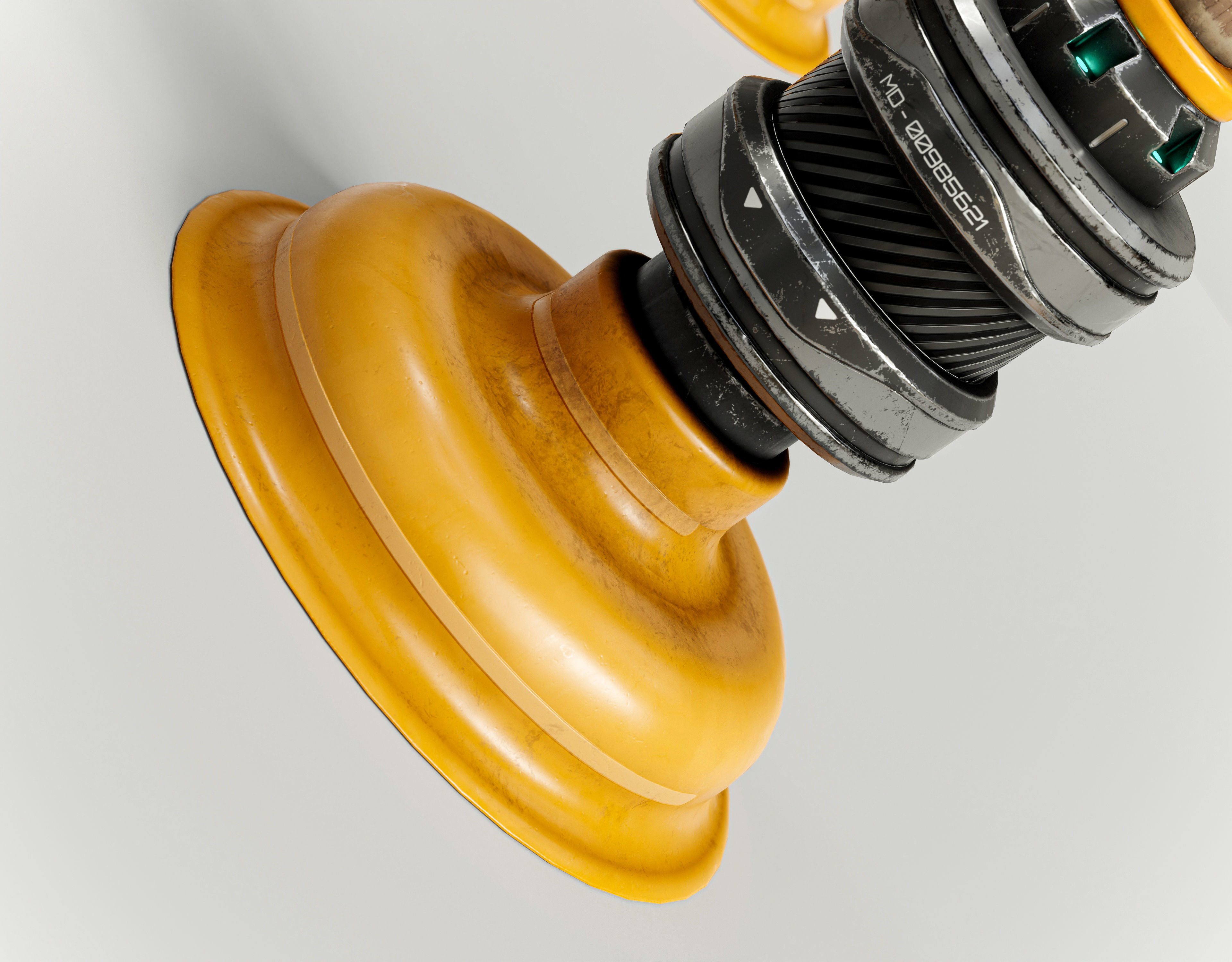 Sci-fi Pump Grenade PBR Low-poly 3D model_3