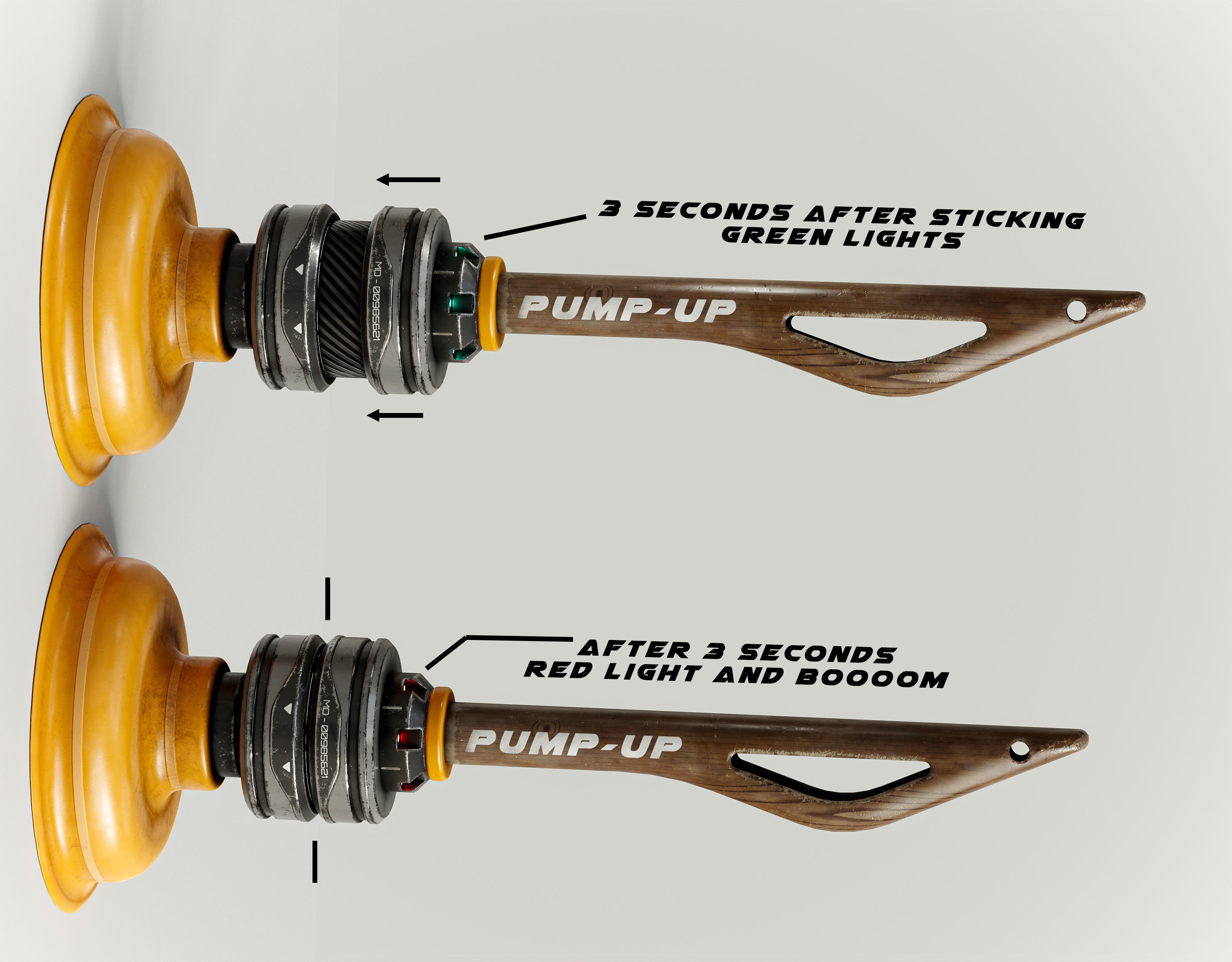 Sci-fi Pump Grenade PBR Low-poly 3D model_2