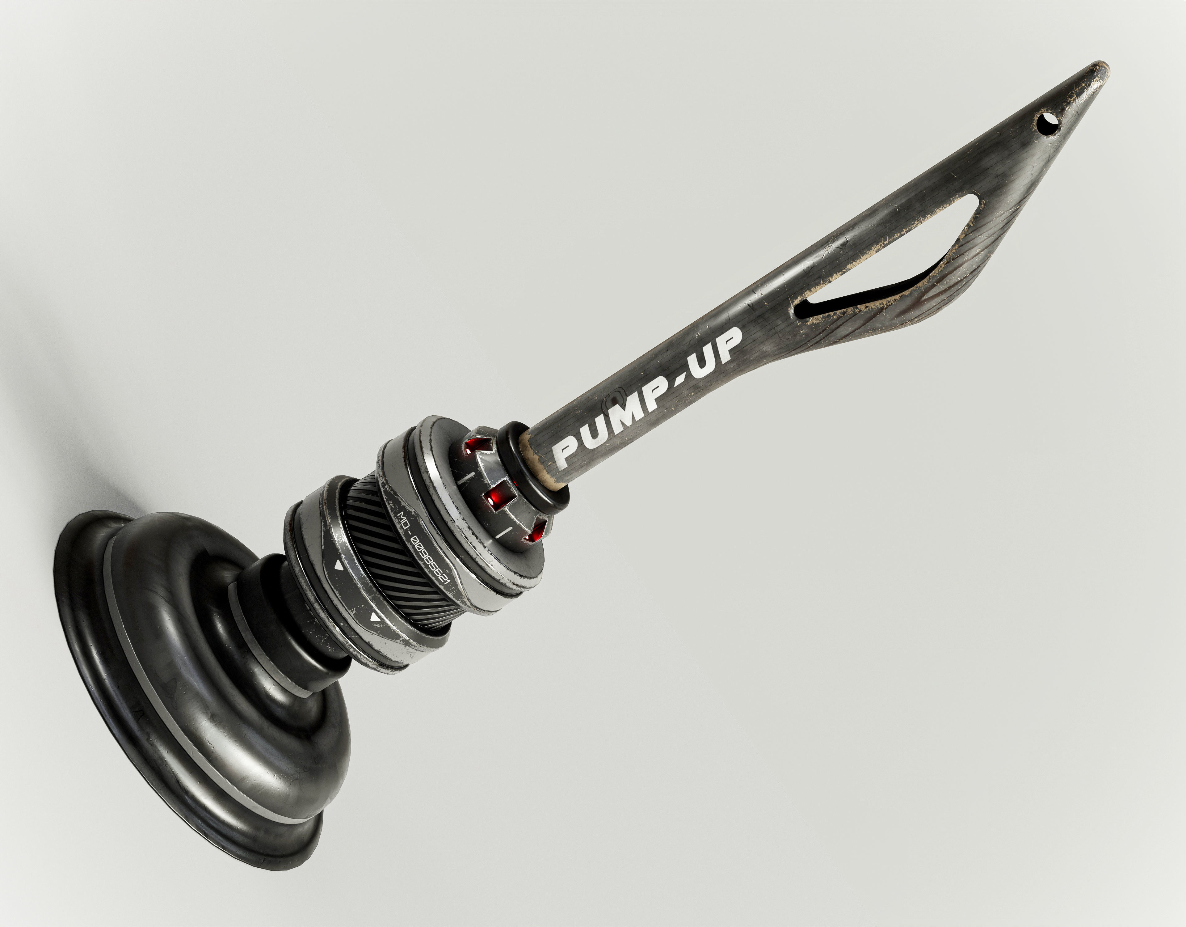 Sci-fi Pump Grenade PBR Low-poly 3D model_4