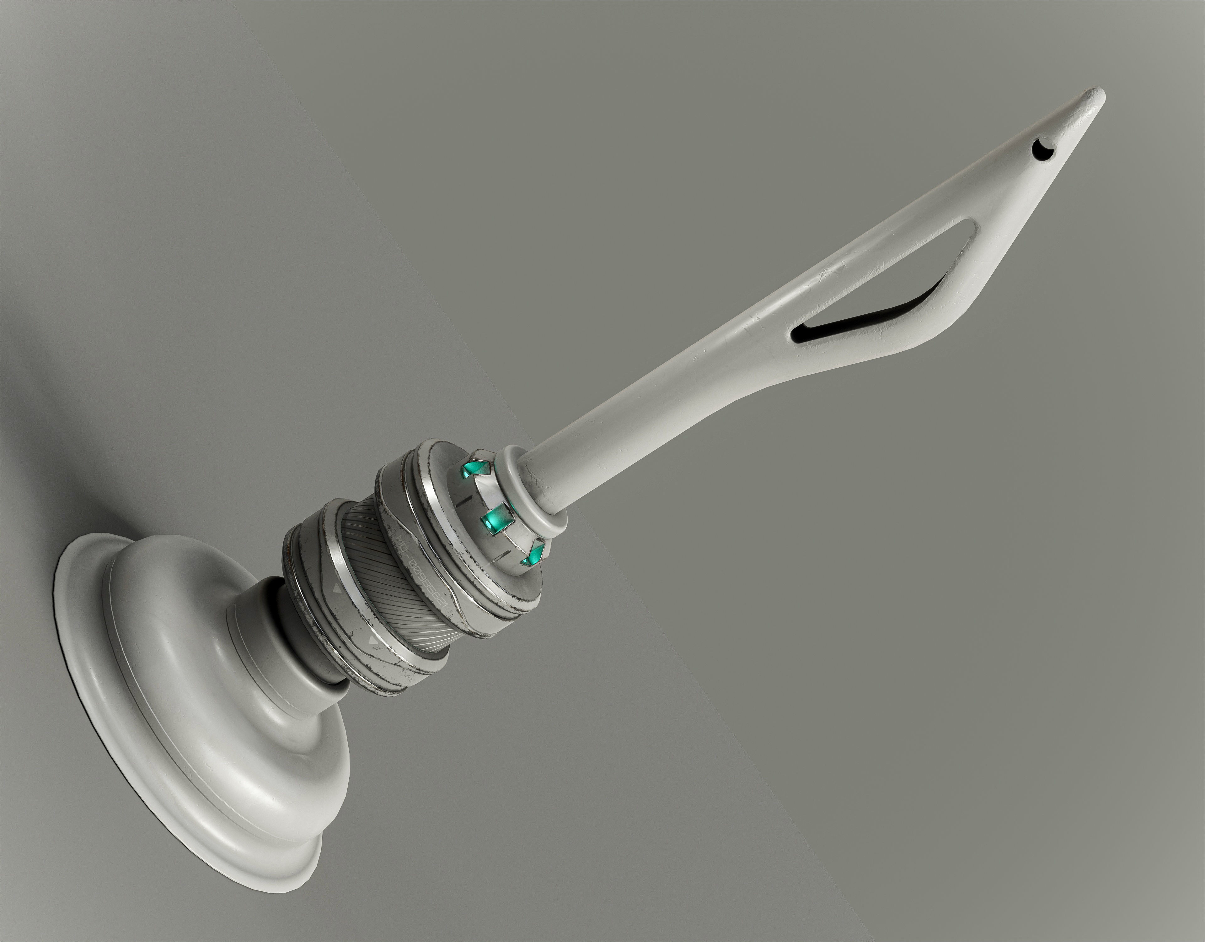 Sci-fi Pump Grenade PBR Low-poly 3D model_9