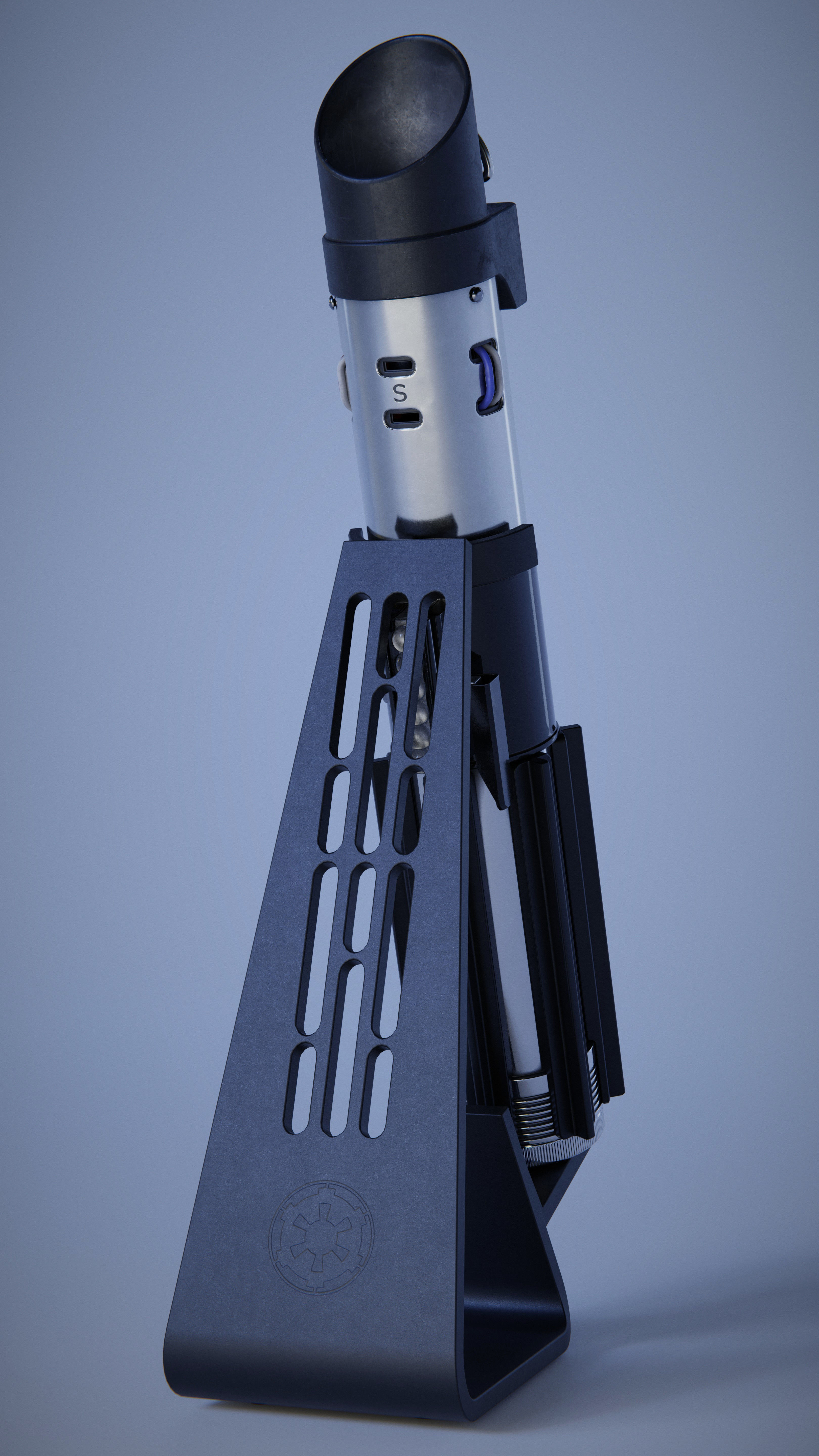 Darth Vader Empire Strikes Back Lightsaber 3D model_15