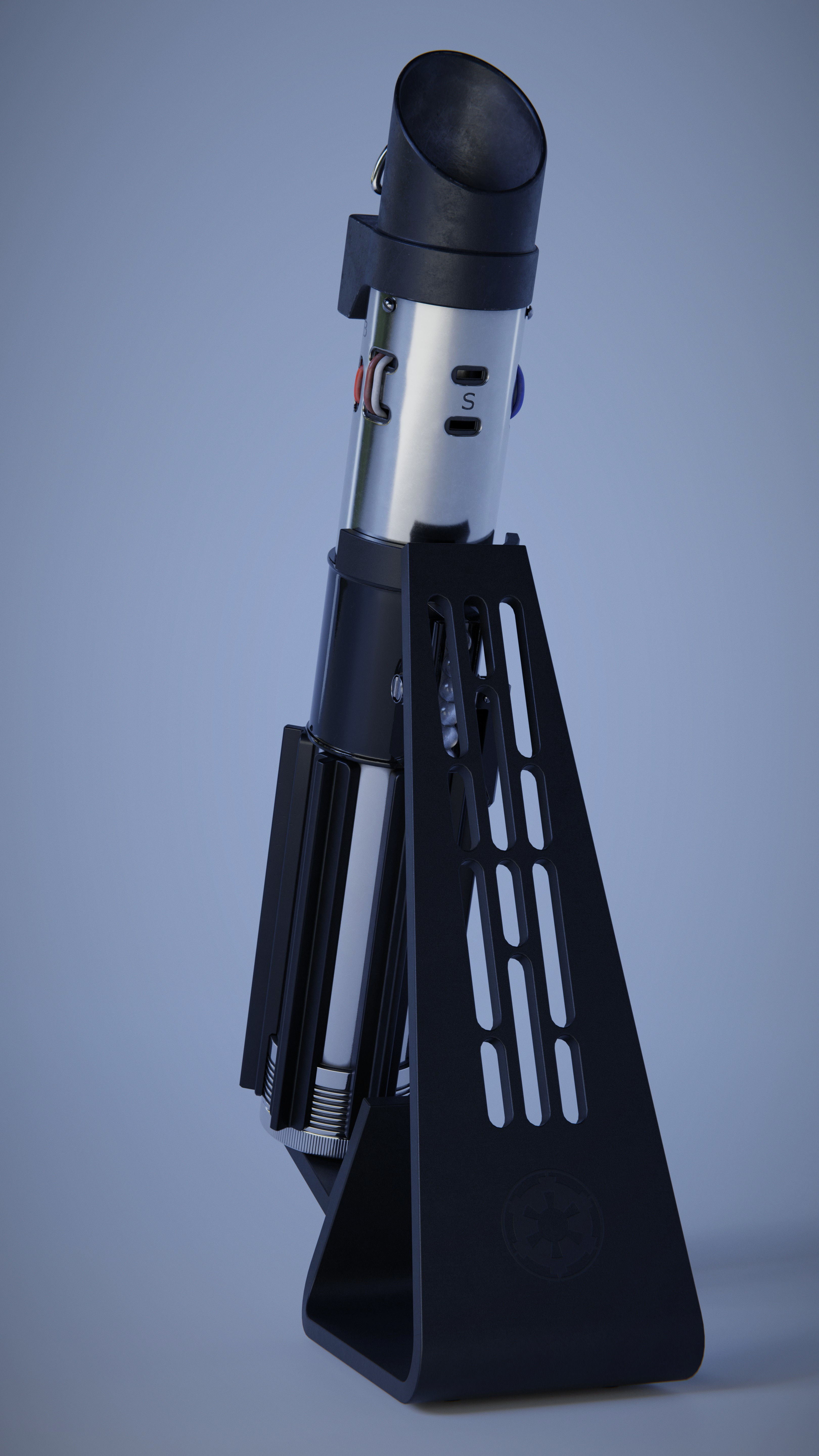 Darth Vader Empire Strikes Back Lightsaber 3D model_13