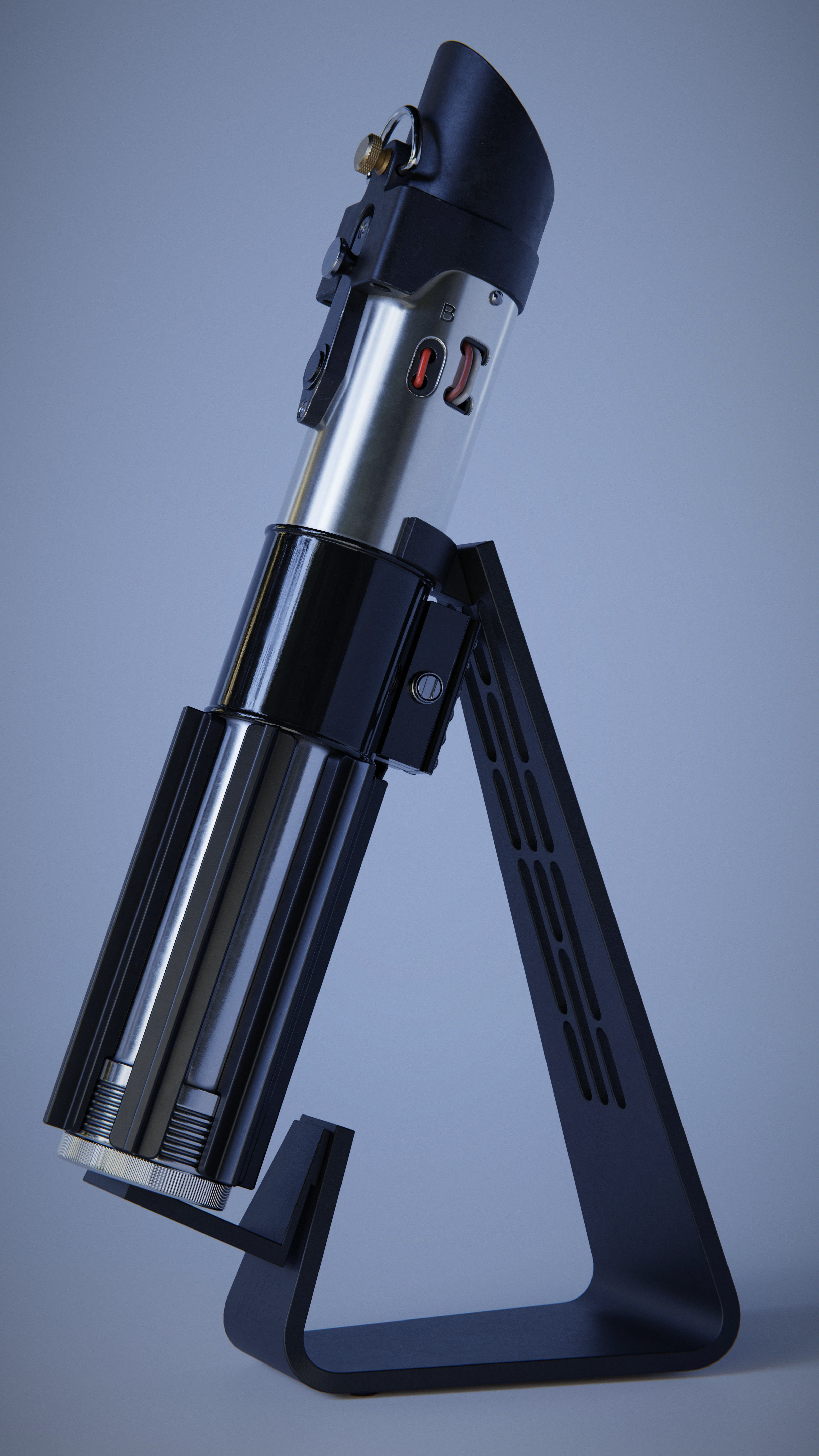 Darth Vader Empire Strikes Back Lightsaber 3D model_9
