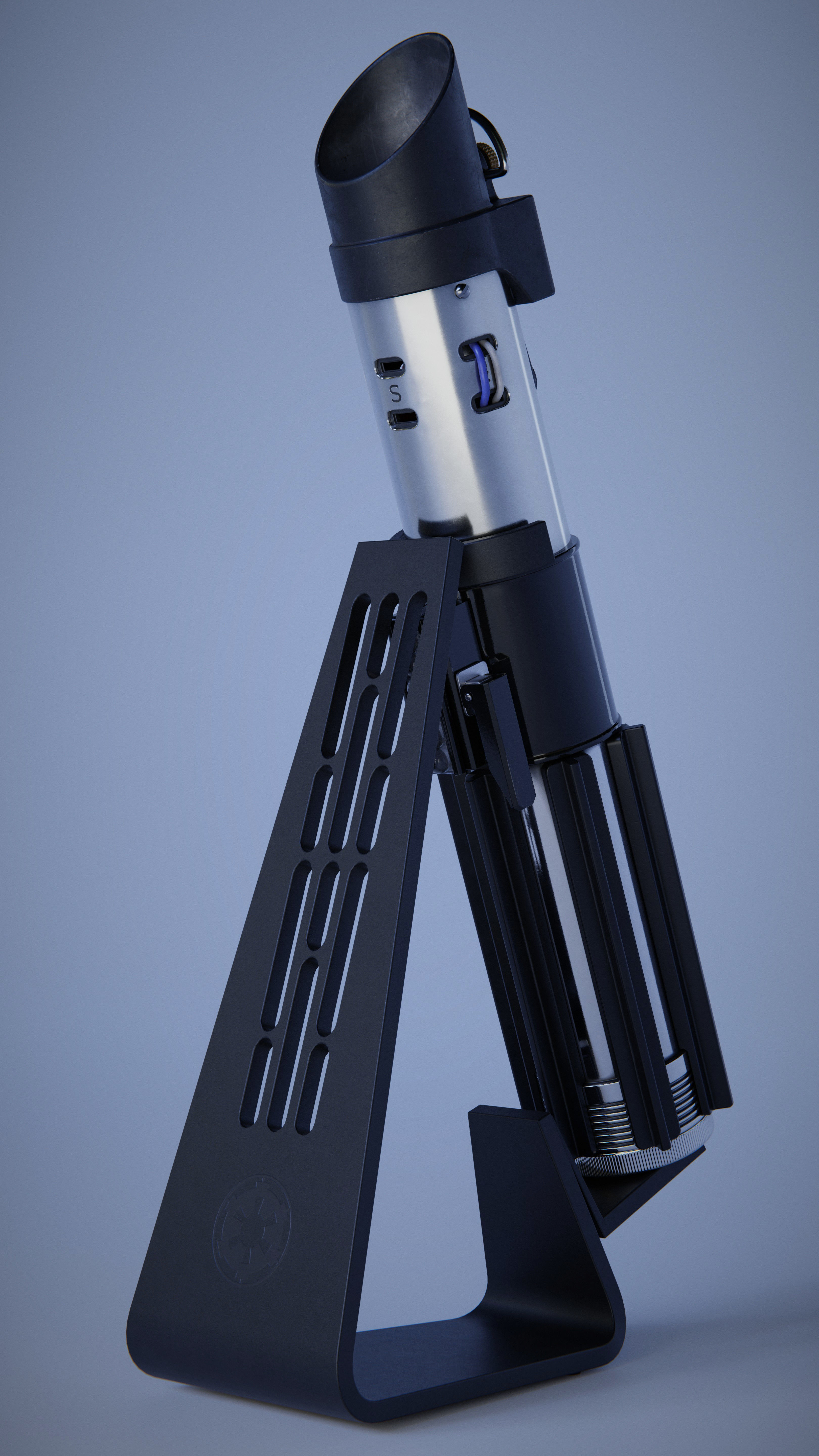 Darth Vader Empire Strikes Back Lightsaber 3D model_16