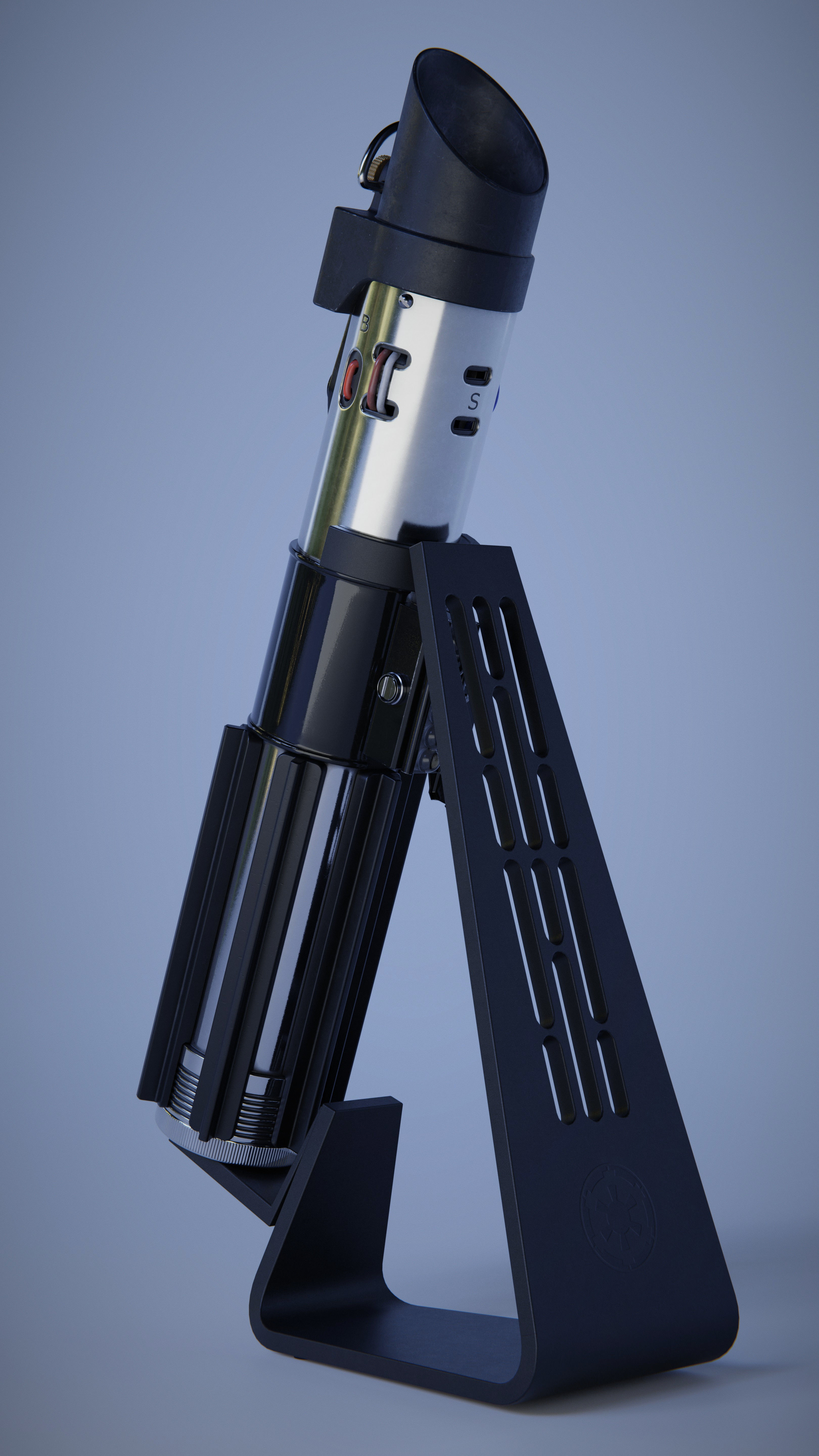 Darth Vader Empire Strikes Back Lightsaber 3D model_12