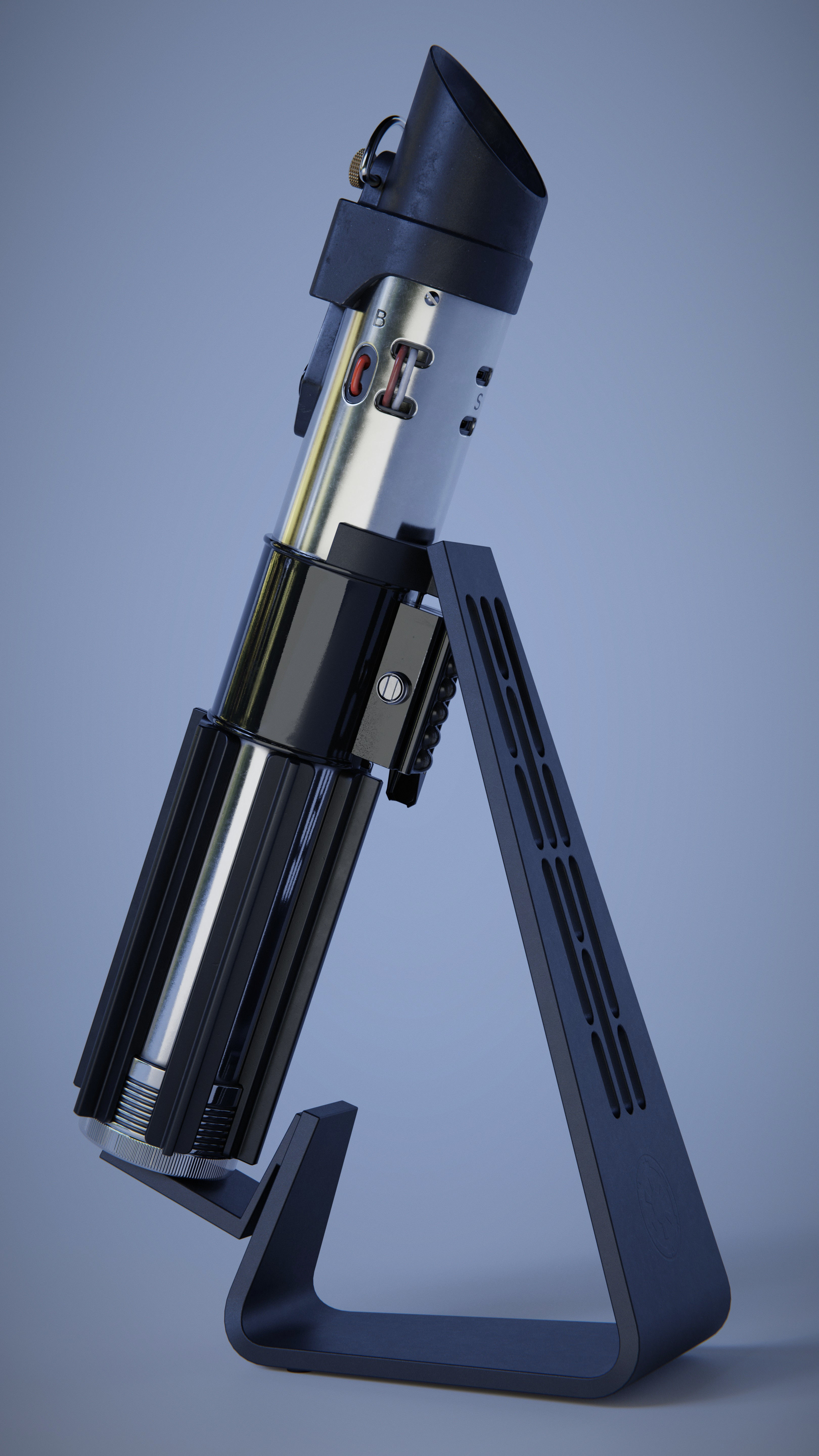 Darth Vader Empire Strikes Back Lightsaber 3D model_11