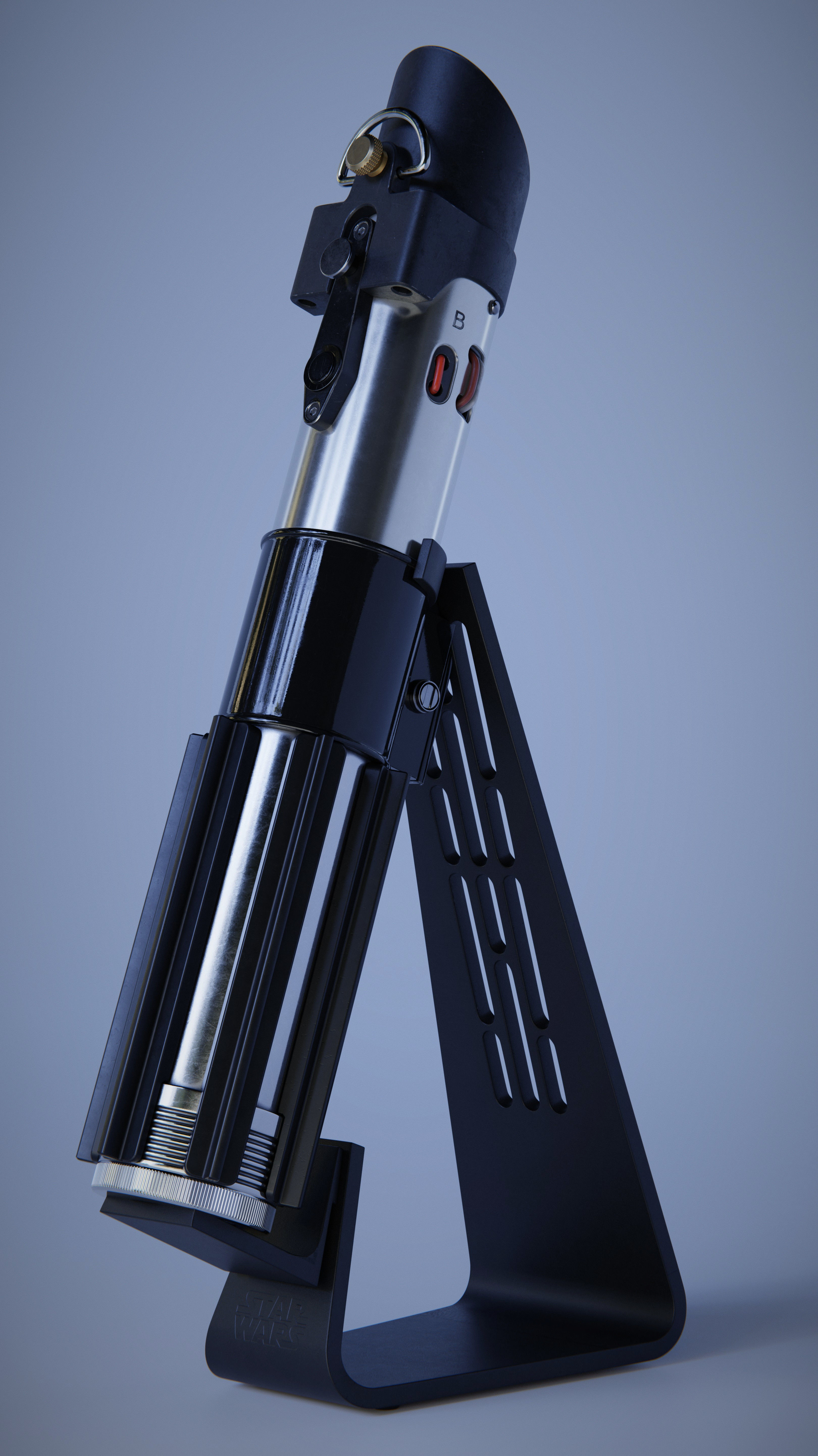 Darth Vader Empire Strikes Back Lightsaber 3D model_8