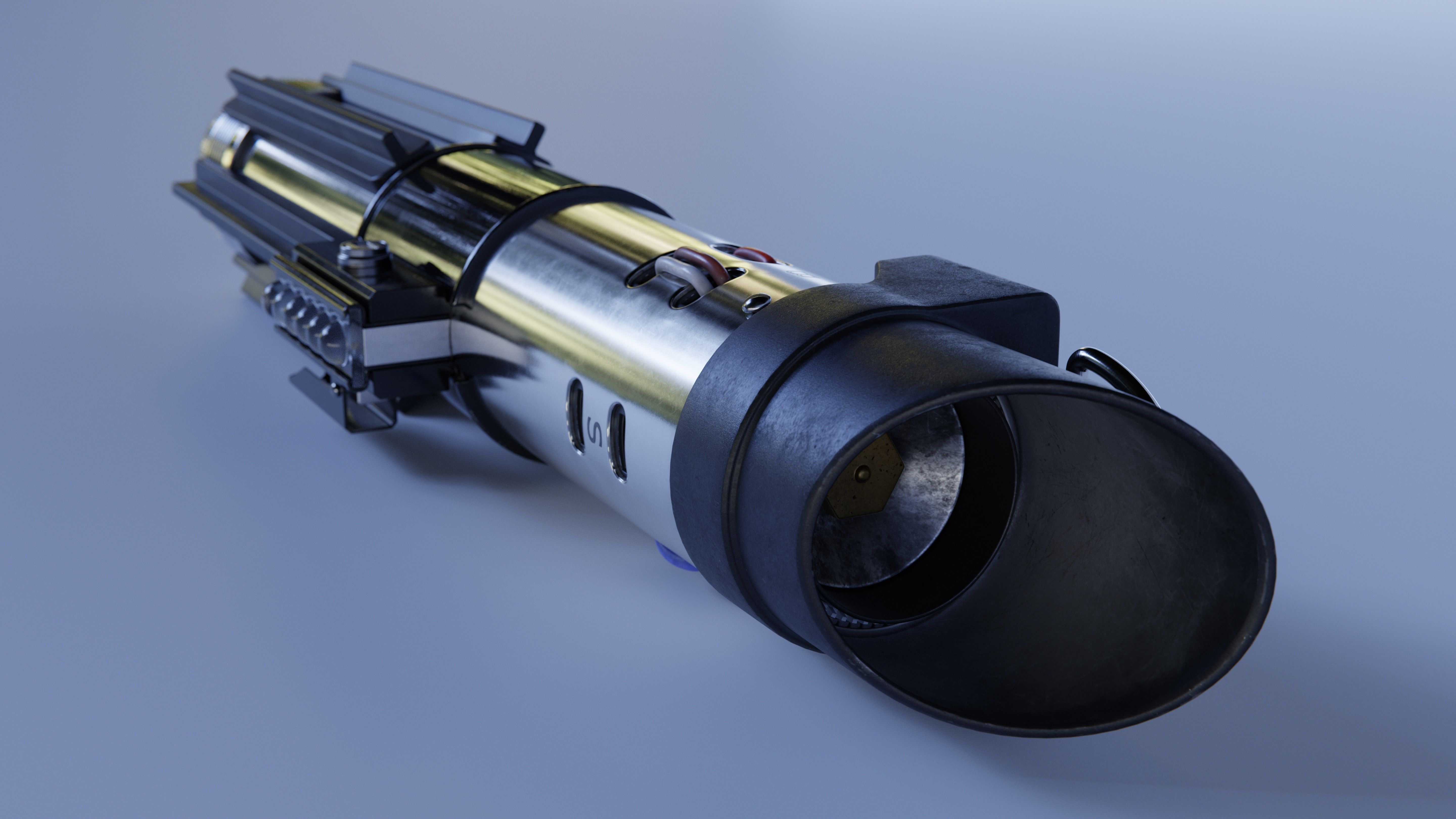 Darth Vader Empire Strikes Back Lightsaber 3D model_2