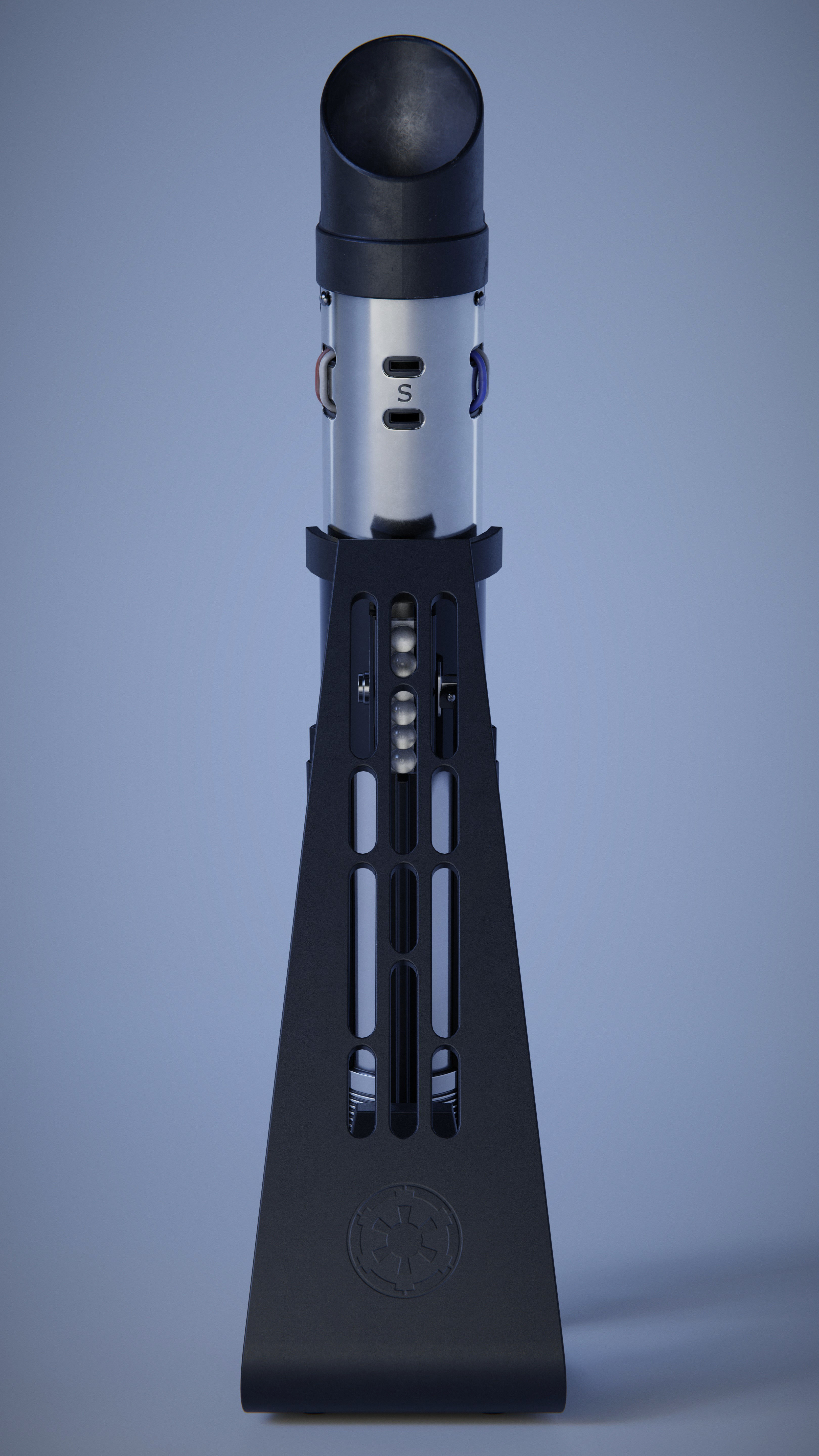 Darth Vader Empire Strikes Back Lightsaber 3D model_14
