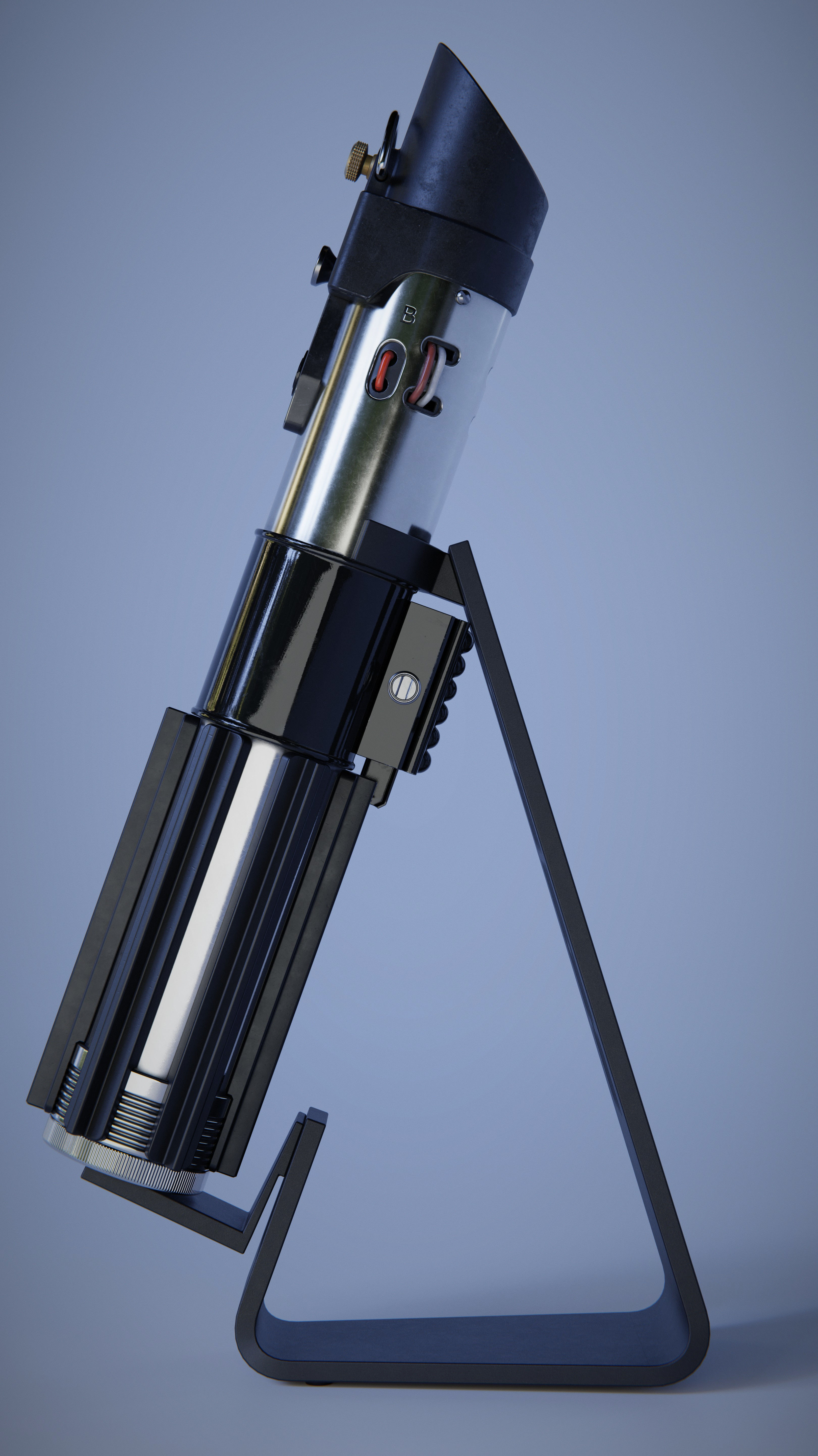 Darth Vader Empire Strikes Back Lightsaber 3D model_10