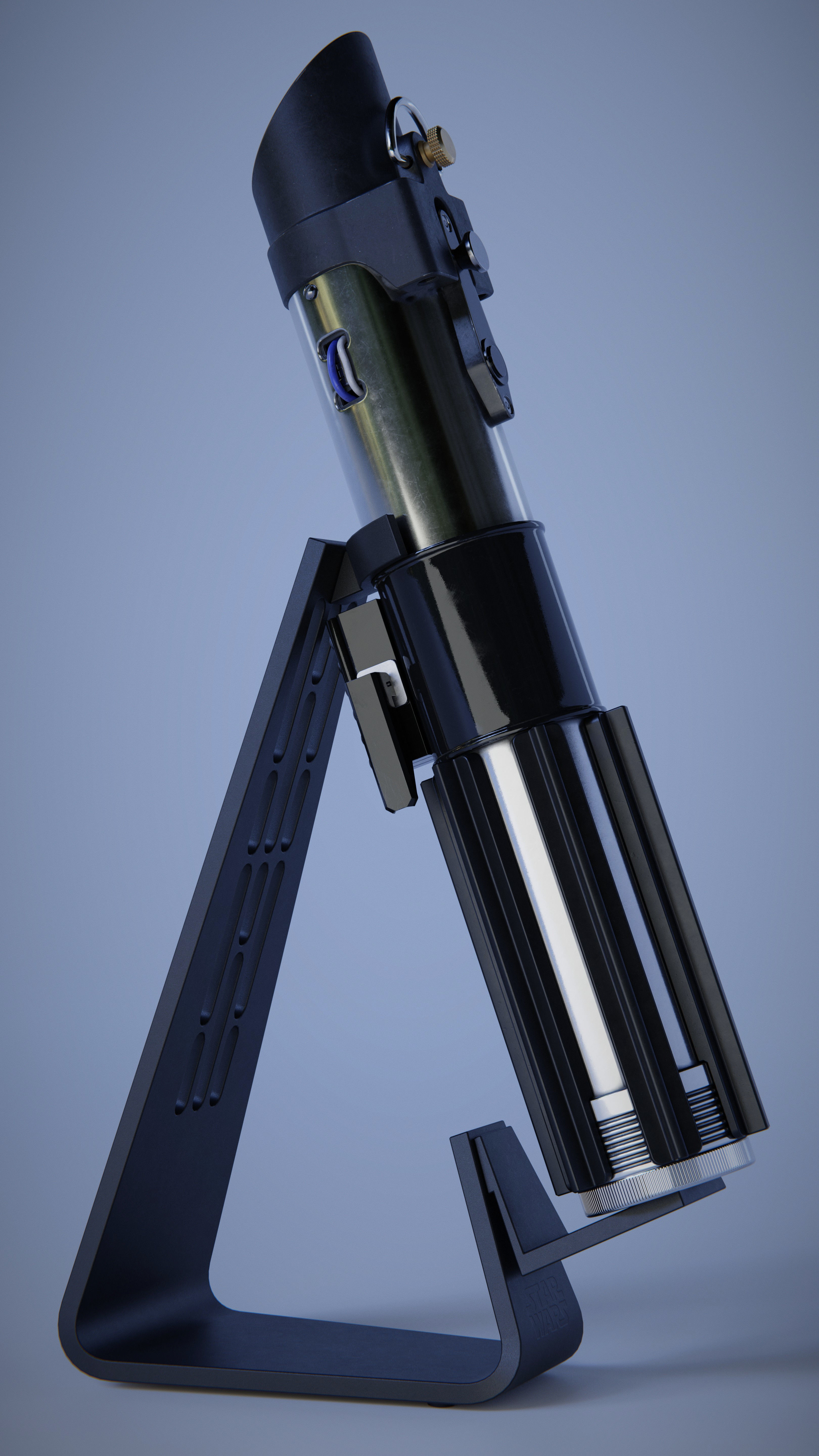 Darth Vader Empire Strikes Back Lightsaber 3D model_19