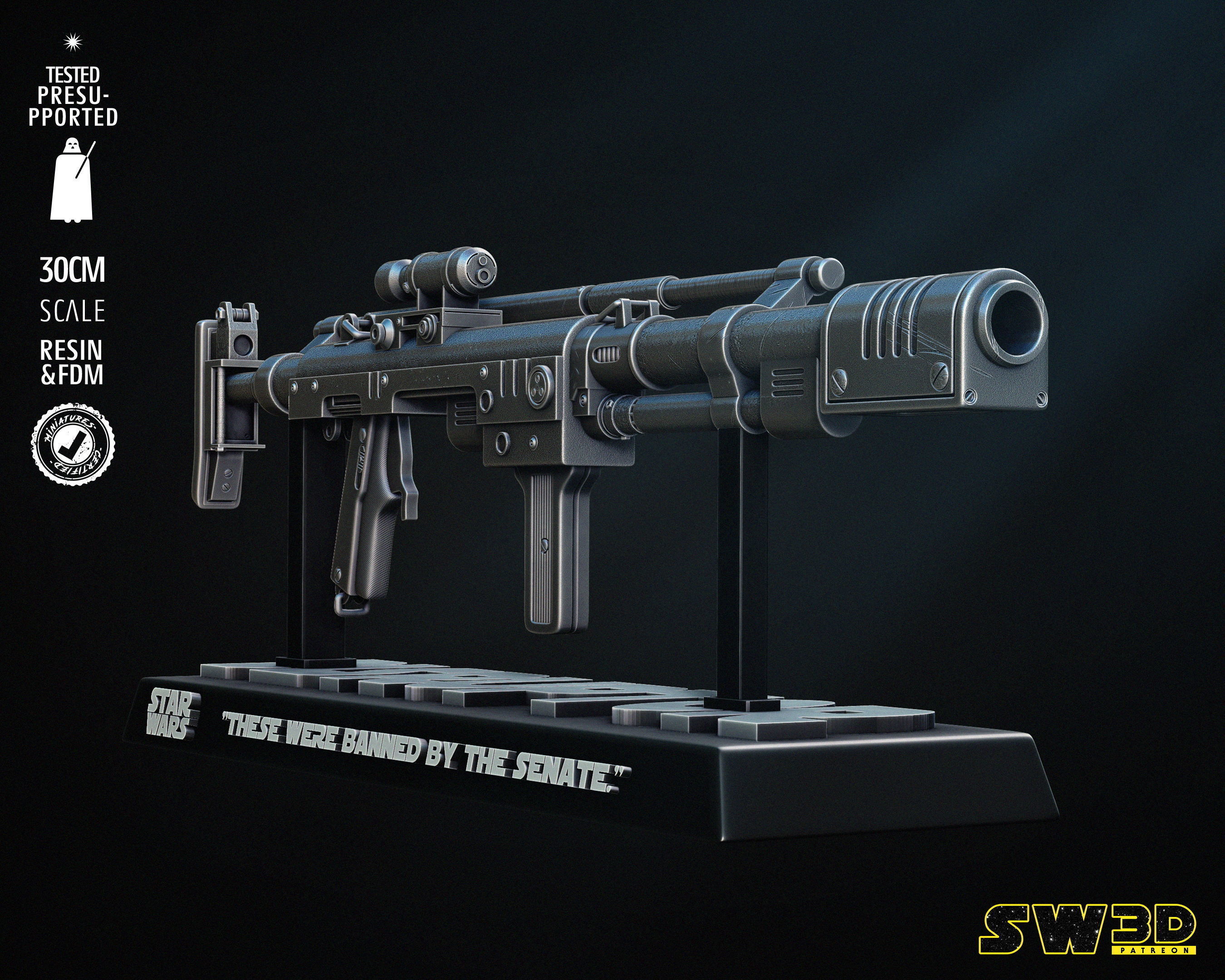 STAR WARS Ion Disruptor Blaster Tested for 3D Printing 3D print model_57