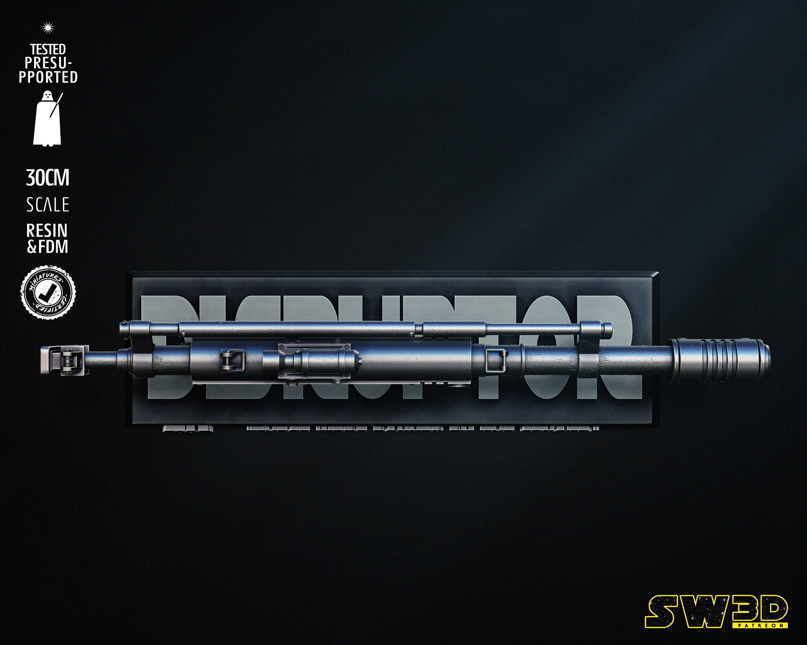 STAR WARS Ion Disruptor Blaster Tested for 3D Printing 3D print model_19