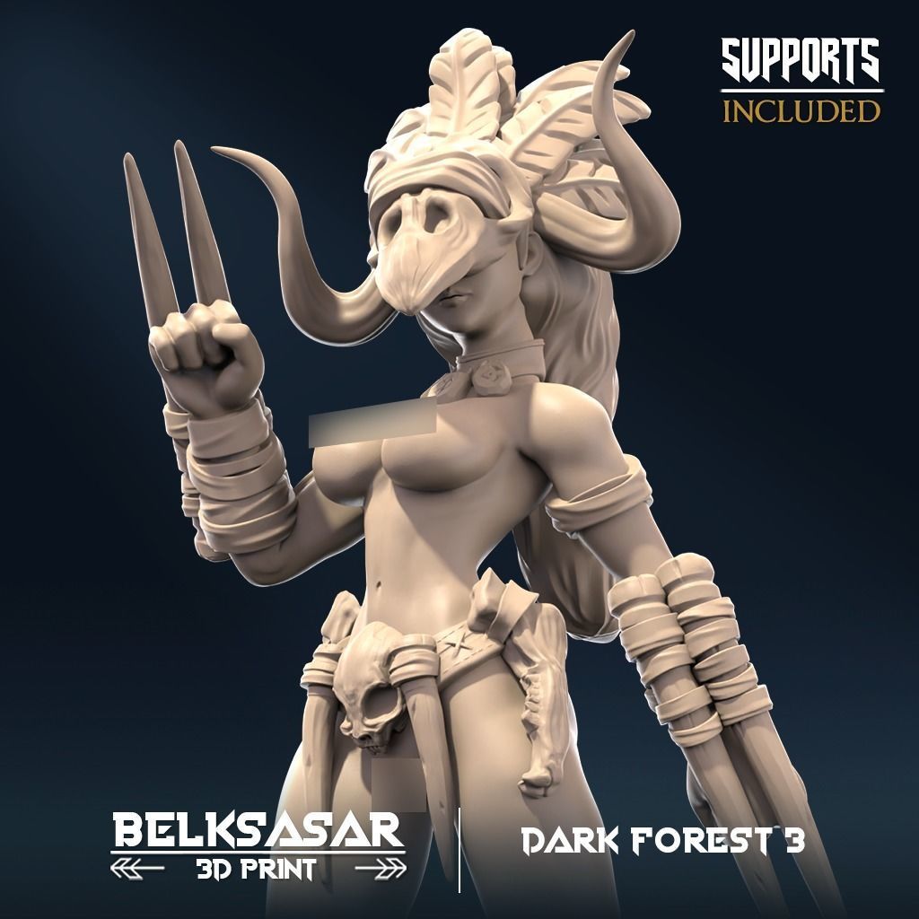 Forest Ripper B Nude 3D print model_2