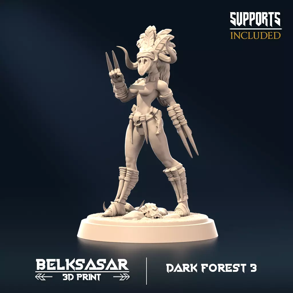 Forest Ripper B Nude 3D print model_0