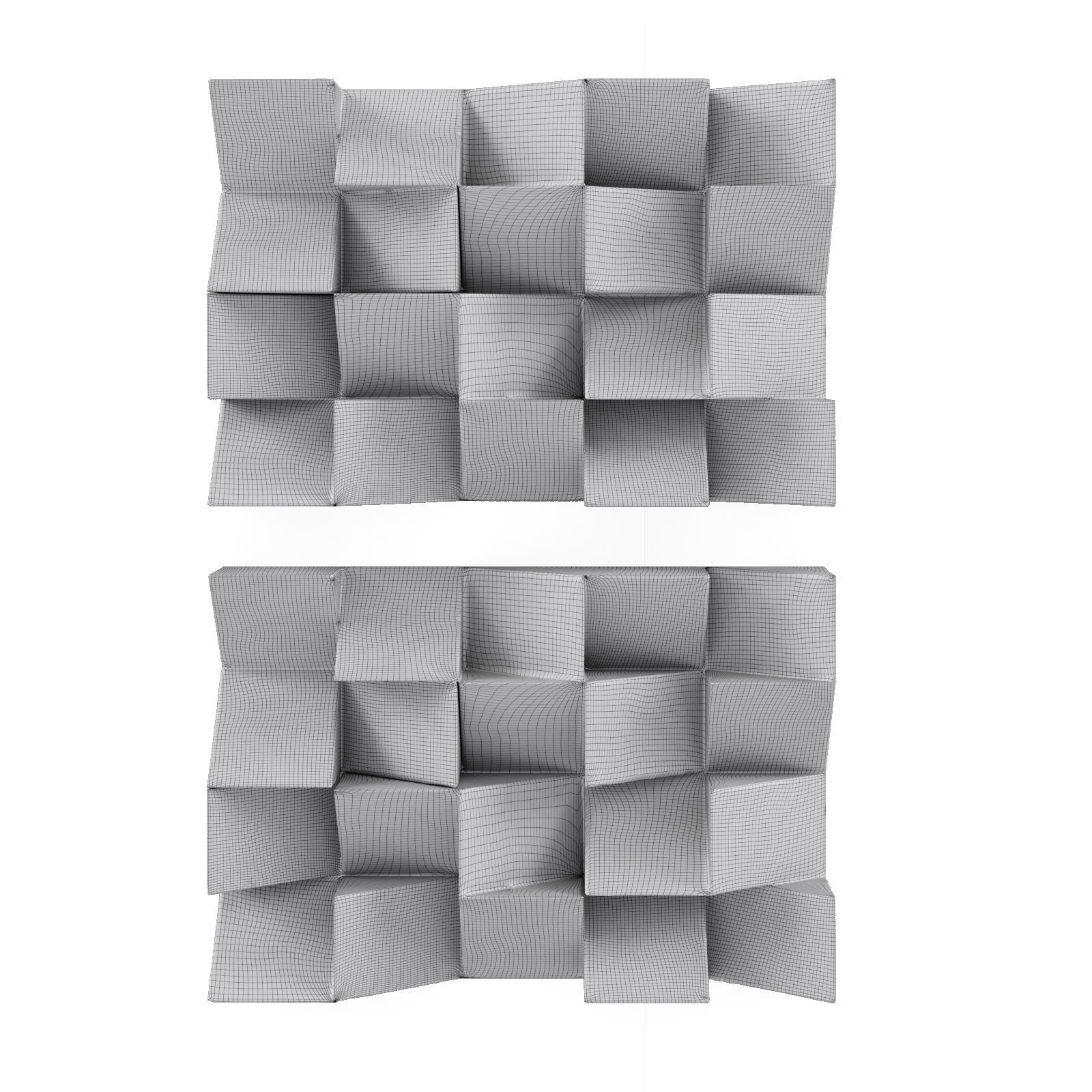 Wallmount Triangle relief art Low-poly 3D model_6