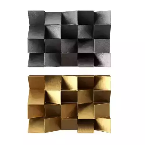 Wallmount Triangle relief art Low-poly 3D model