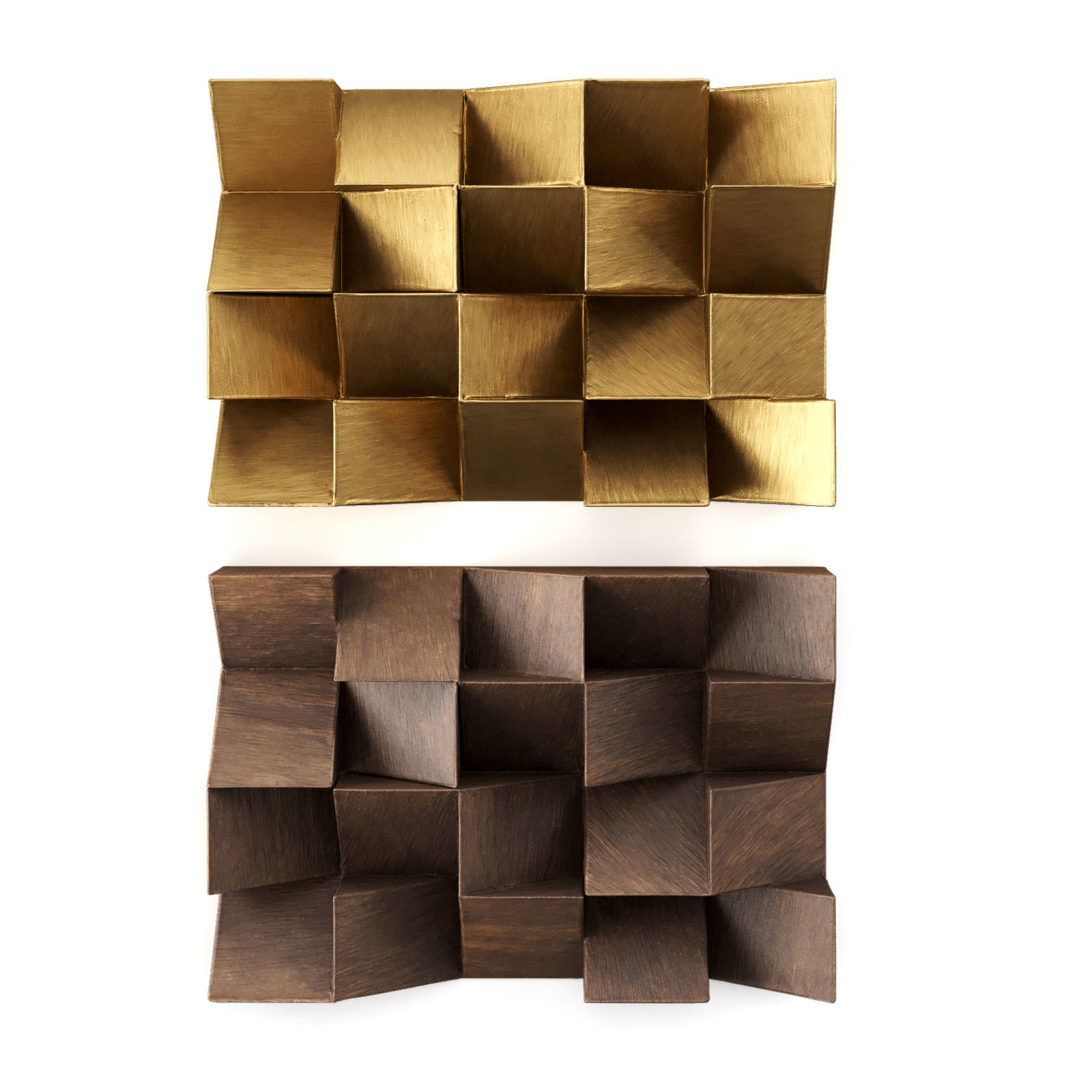 Wallmount Triangle relief art Low-poly 3D model_2