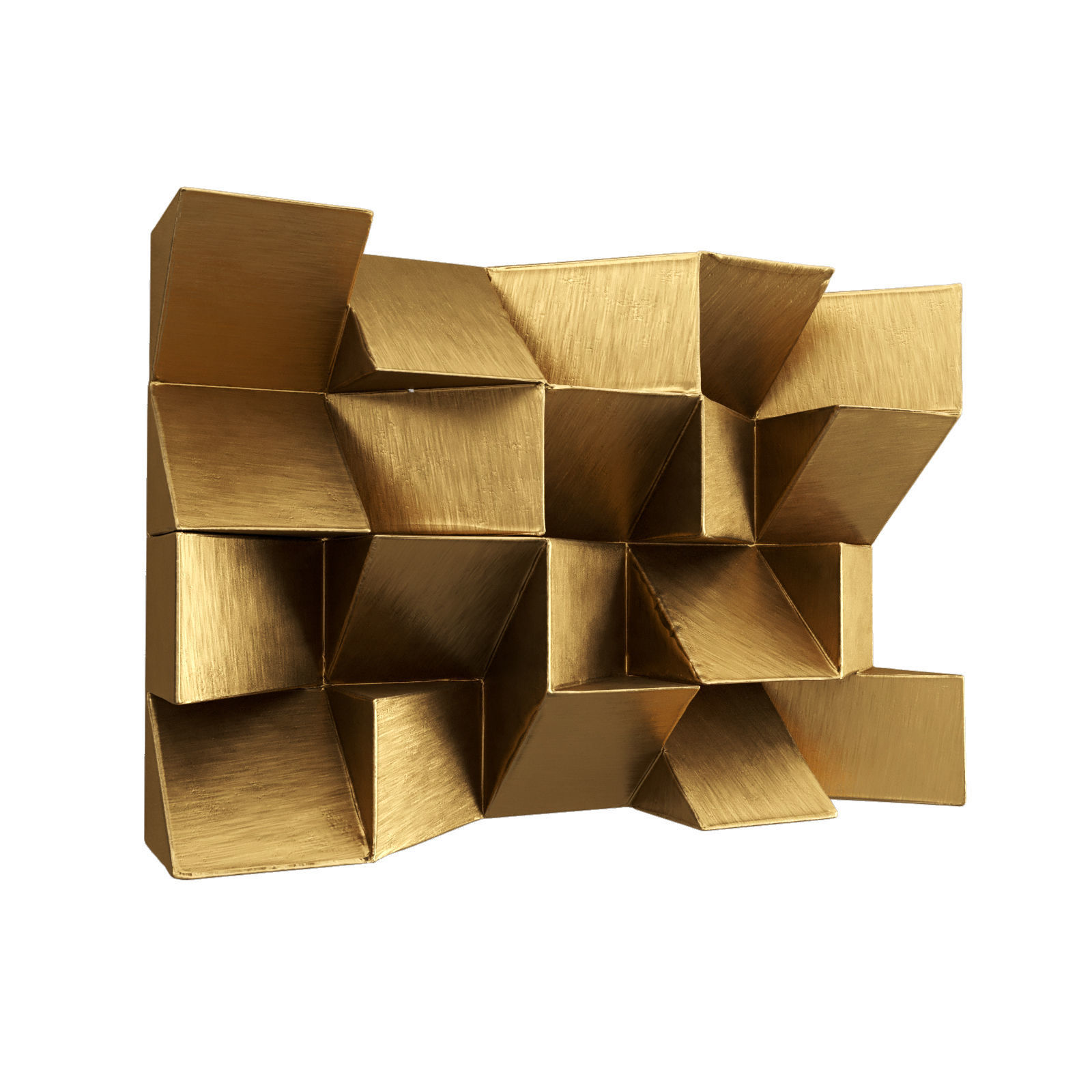 Wallmount Triangle relief art Low-poly 3D model_1