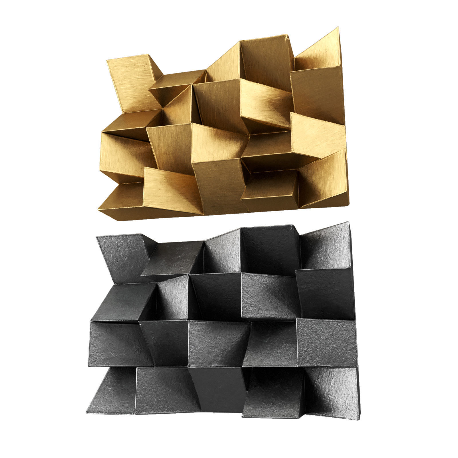 Wallmount Triangle relief art Low-poly 3D model_4