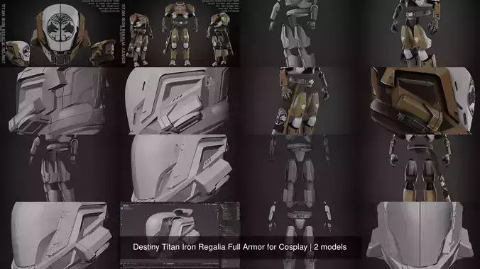 Destiny Titan Iron Regalia Full Armor for Cosplay